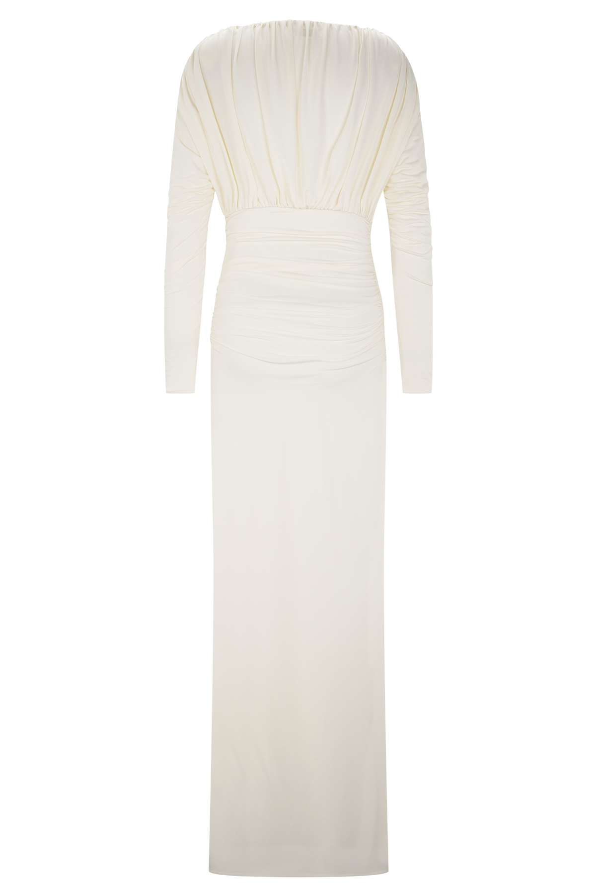 Hayden Long Sleeve Plunge Maxi Dress - Ivory #7