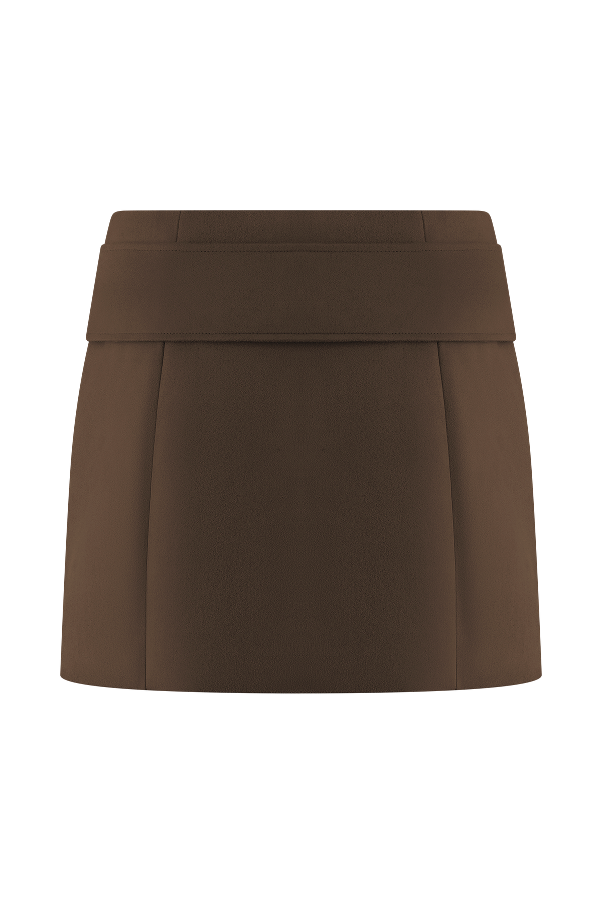 Hayes Faux Suede Belted Mini Skirt - Chocolate #9