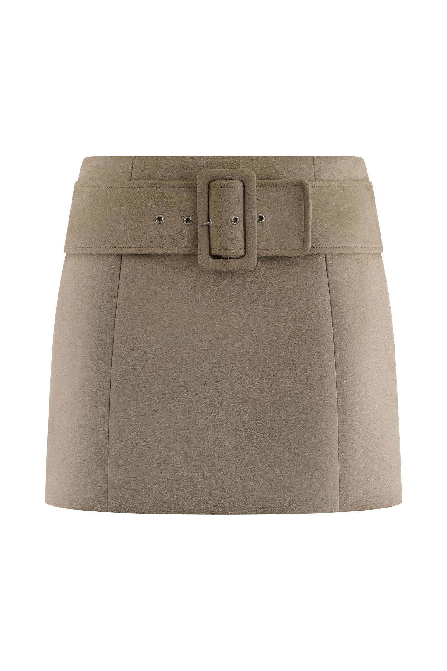 Hayes Faux Suede Belted Mini Skirt - Sand #9