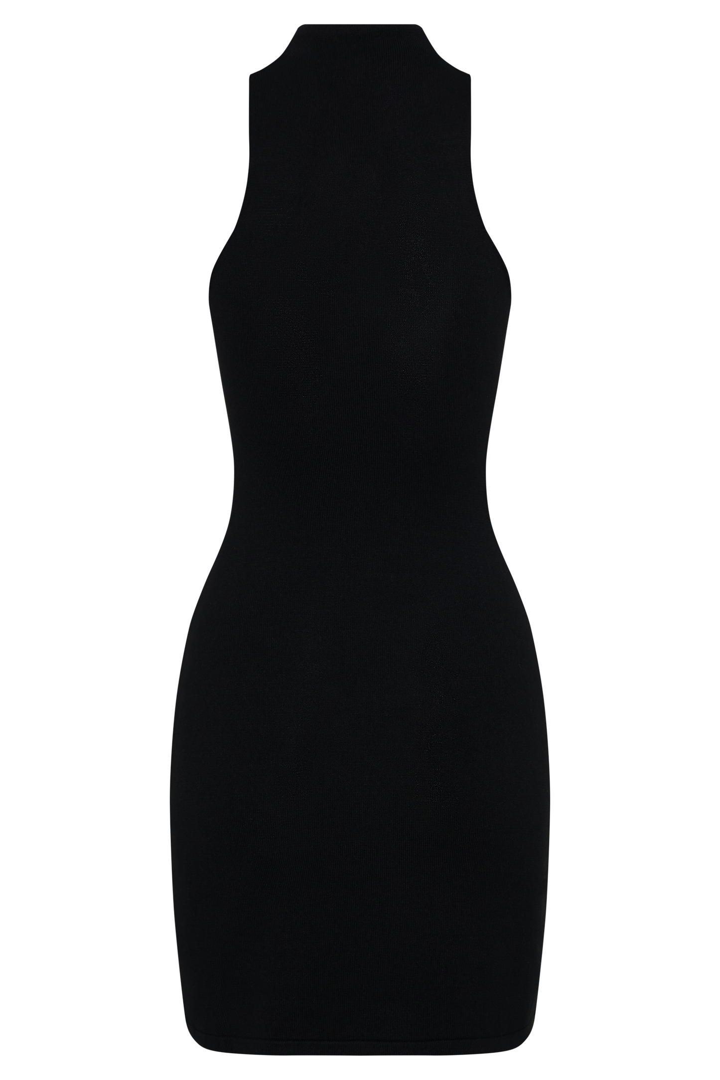 Hector Halter Neck Knit Mini Dress - Black