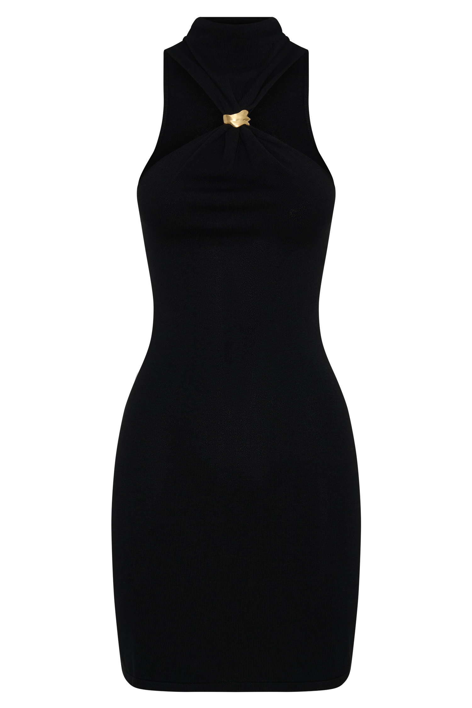 Hector Halter Neck Knit Mini Dress - Black #8