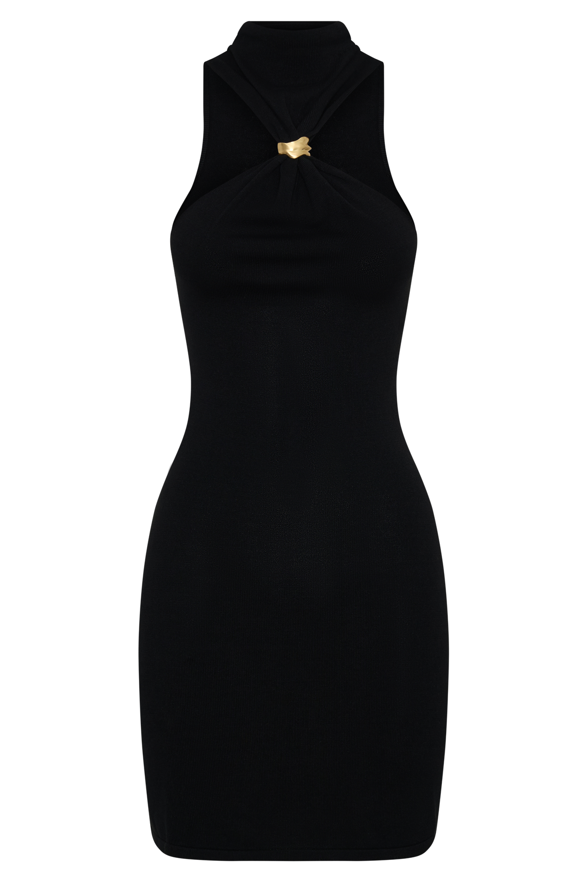 Hector Halter Neck Knit Mini Dress - Black #8