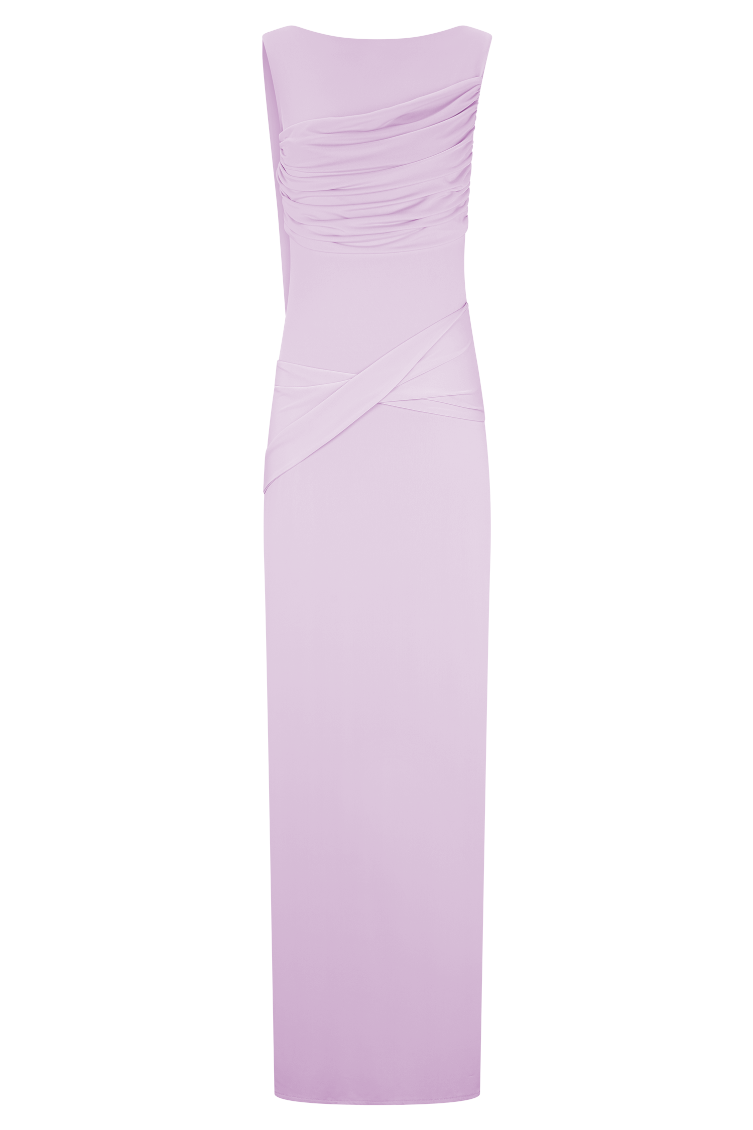Henley Slinky Drape Maxi Dress - Baby Pink #12