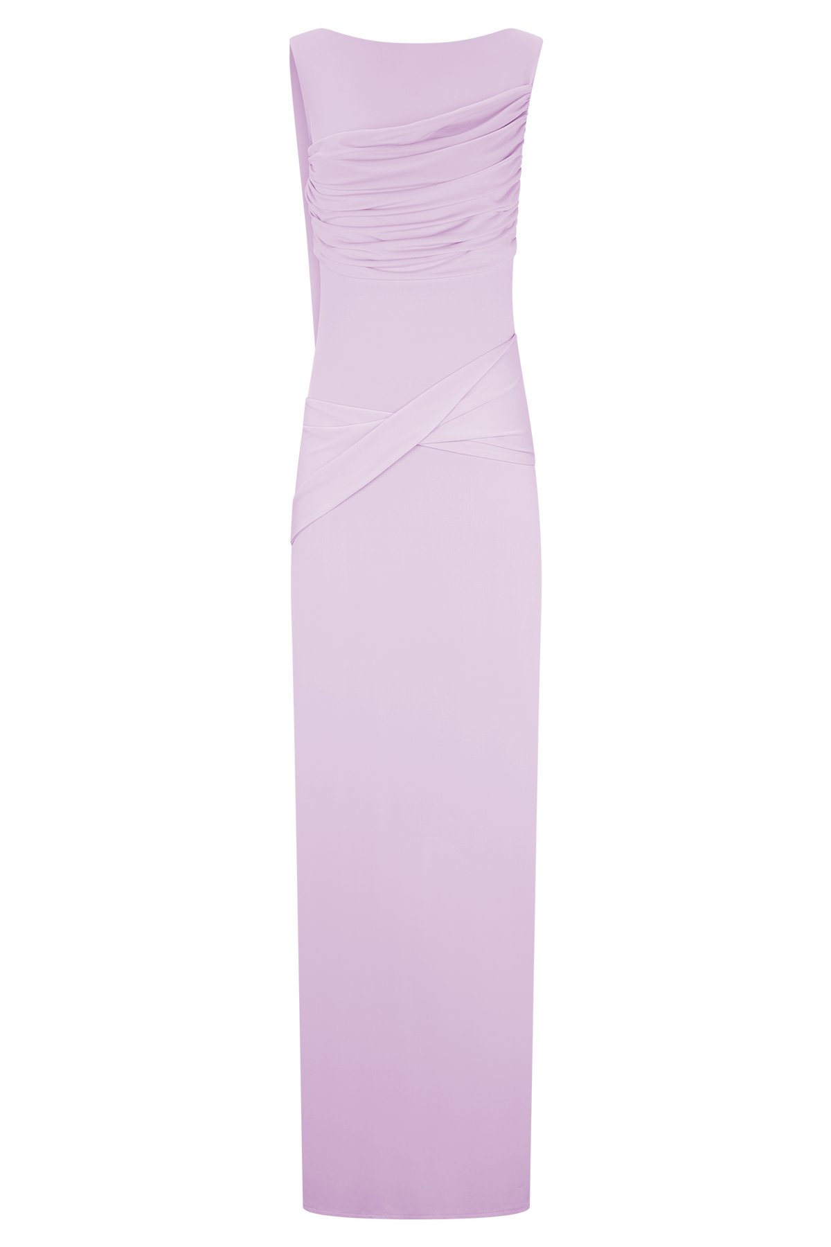 Henley Slinky Drape Maxi Dress - Baby Pink #11