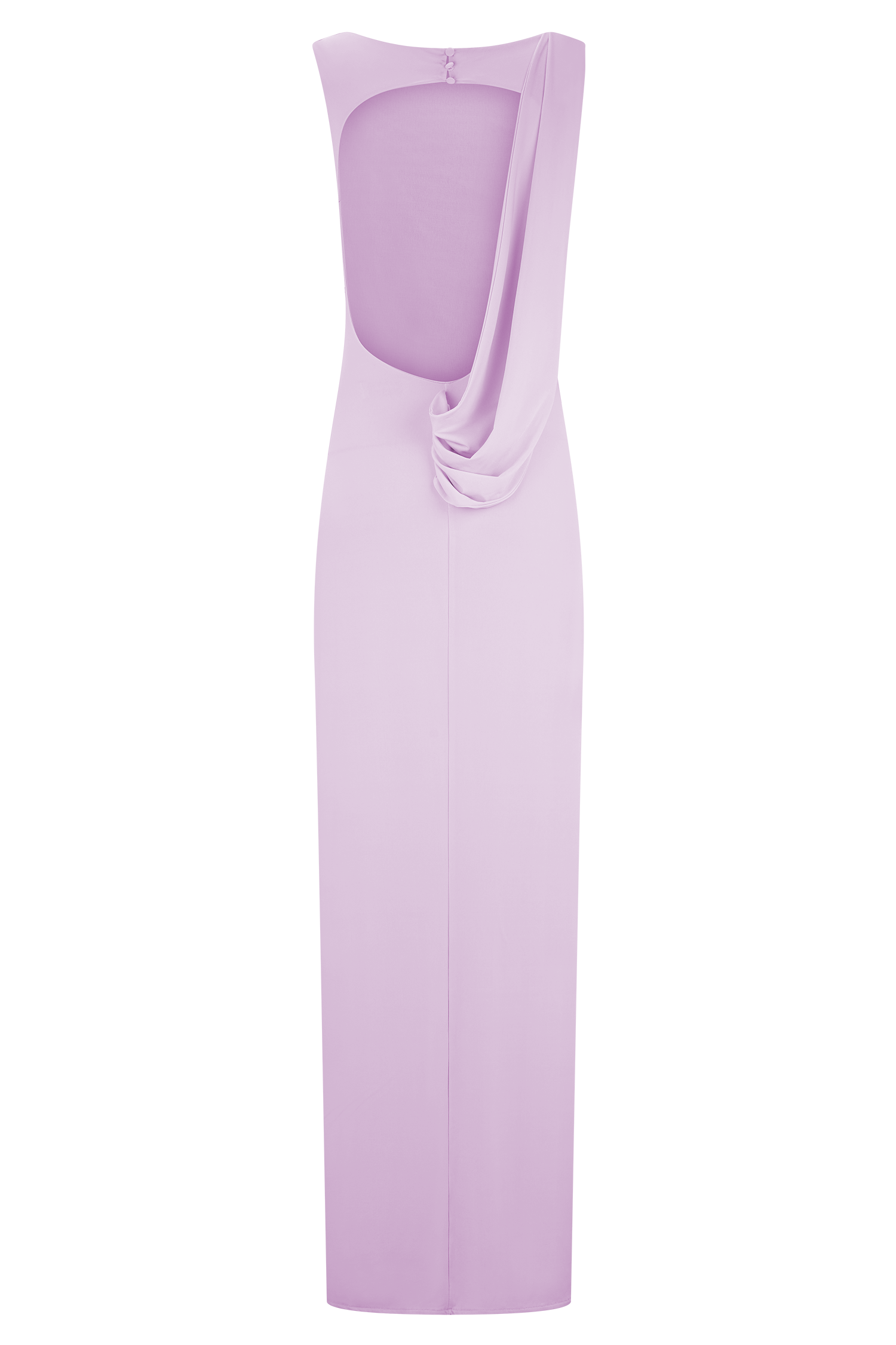 Henley Slinky Drape Maxi Dress - Baby Pink #11
