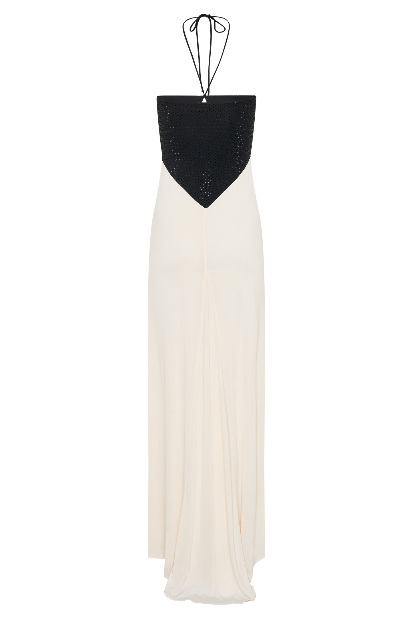 Hien Sequin Halter Maxi Dress - Black/Ivory