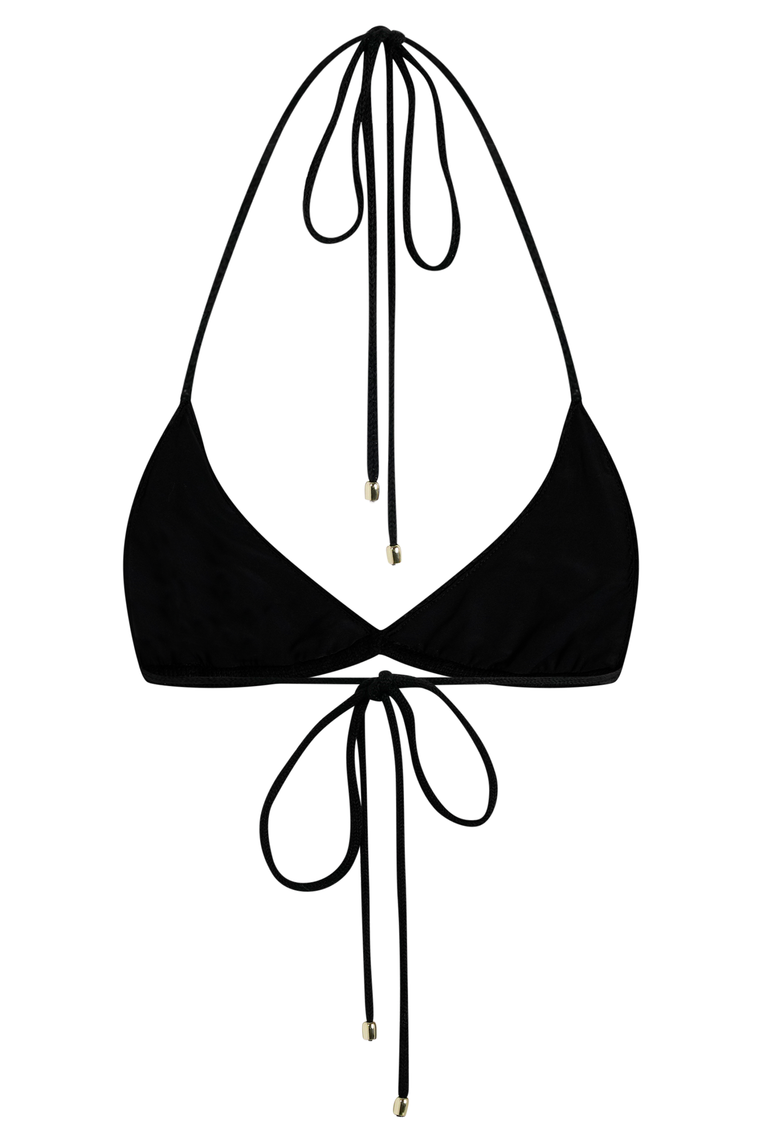 Huntleigh Crochet Bikini Top - Black & Gold Sunshine Print #9