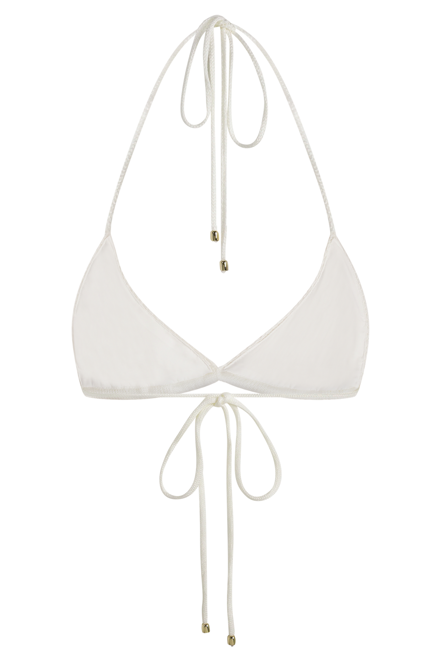 Huntleigh Crochet Bikini Top - White & Gold Sunshine Print