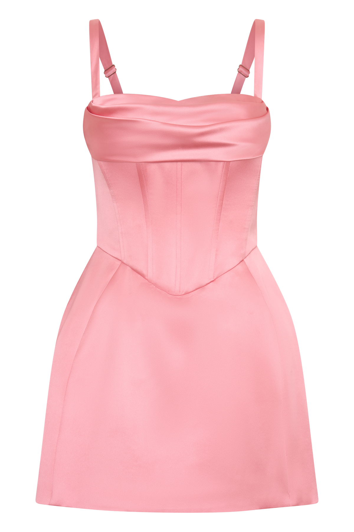 Isabel Satin Corset Mini Dress - Pink #9