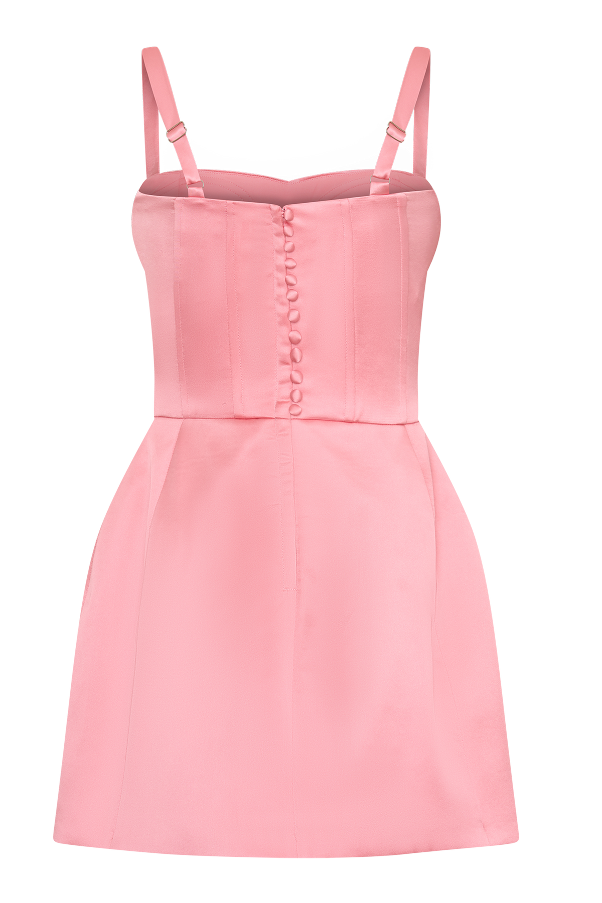 Isabel Satin Corset Mini Dress - Pink #8