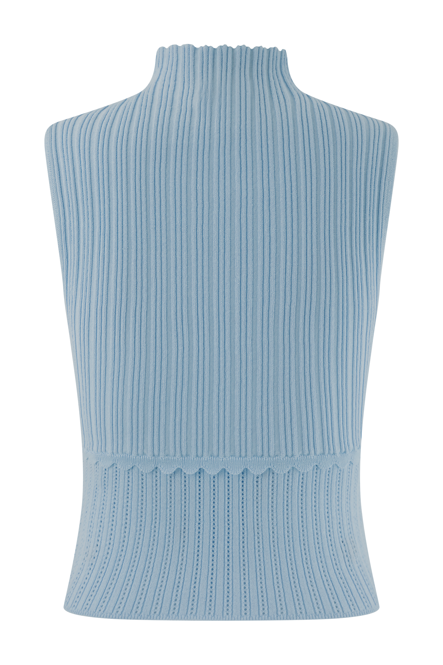 Indy Pointelle Knit Top - Cornflower Blue #8