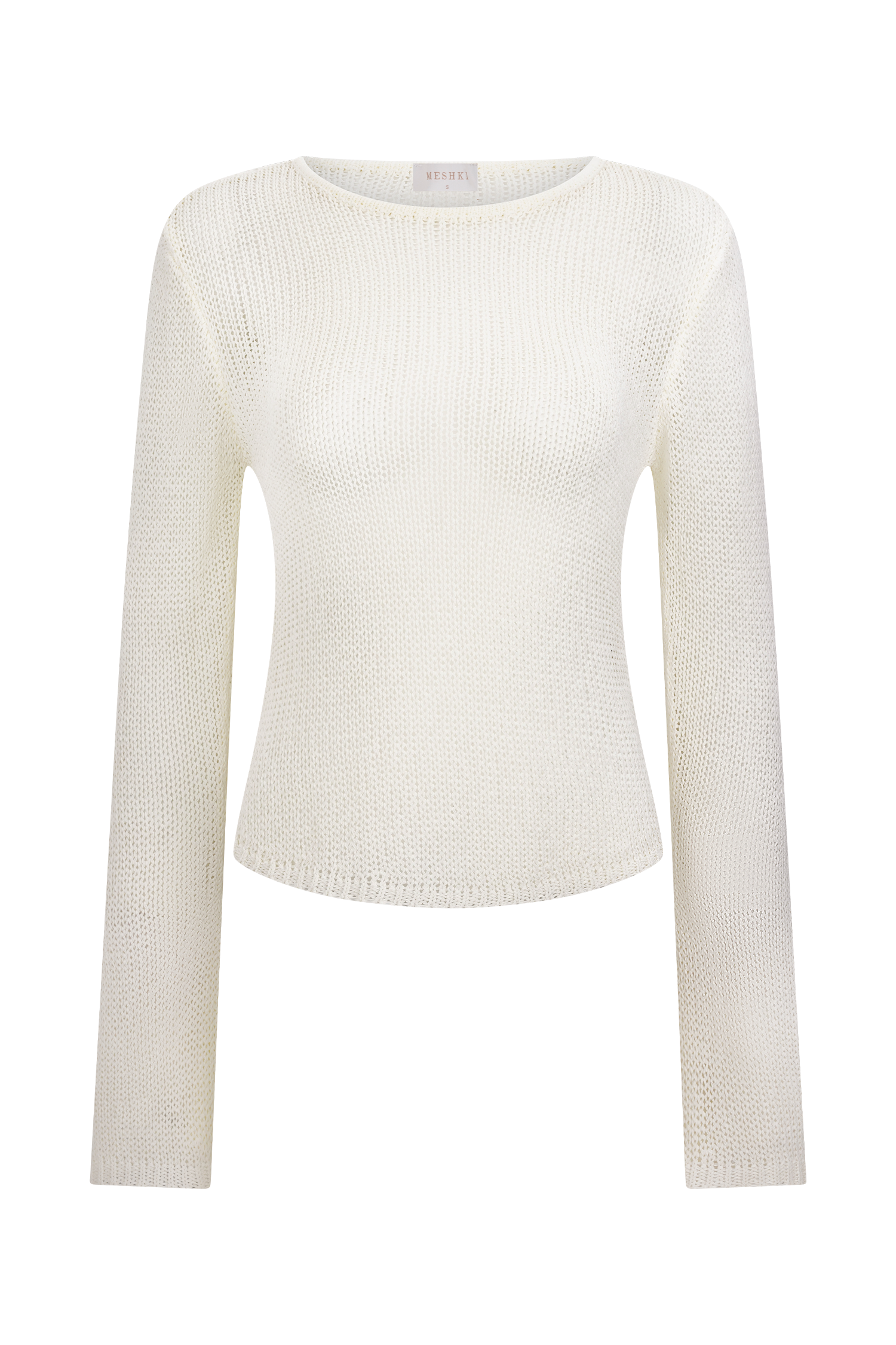 Isabella Long Sleeve Knit Top - White #10