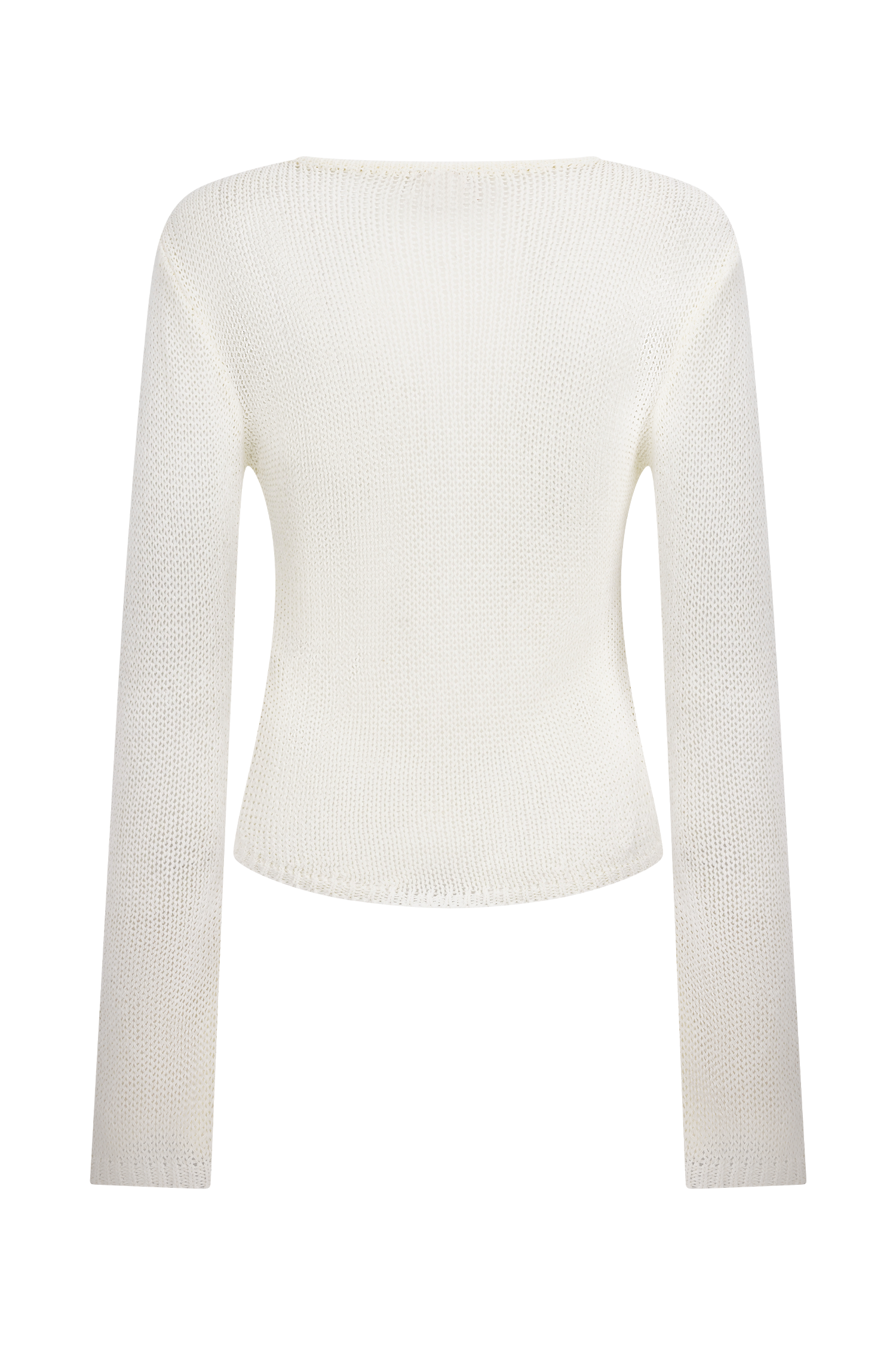 Isabella Long Sleeve Knit Top - White #9