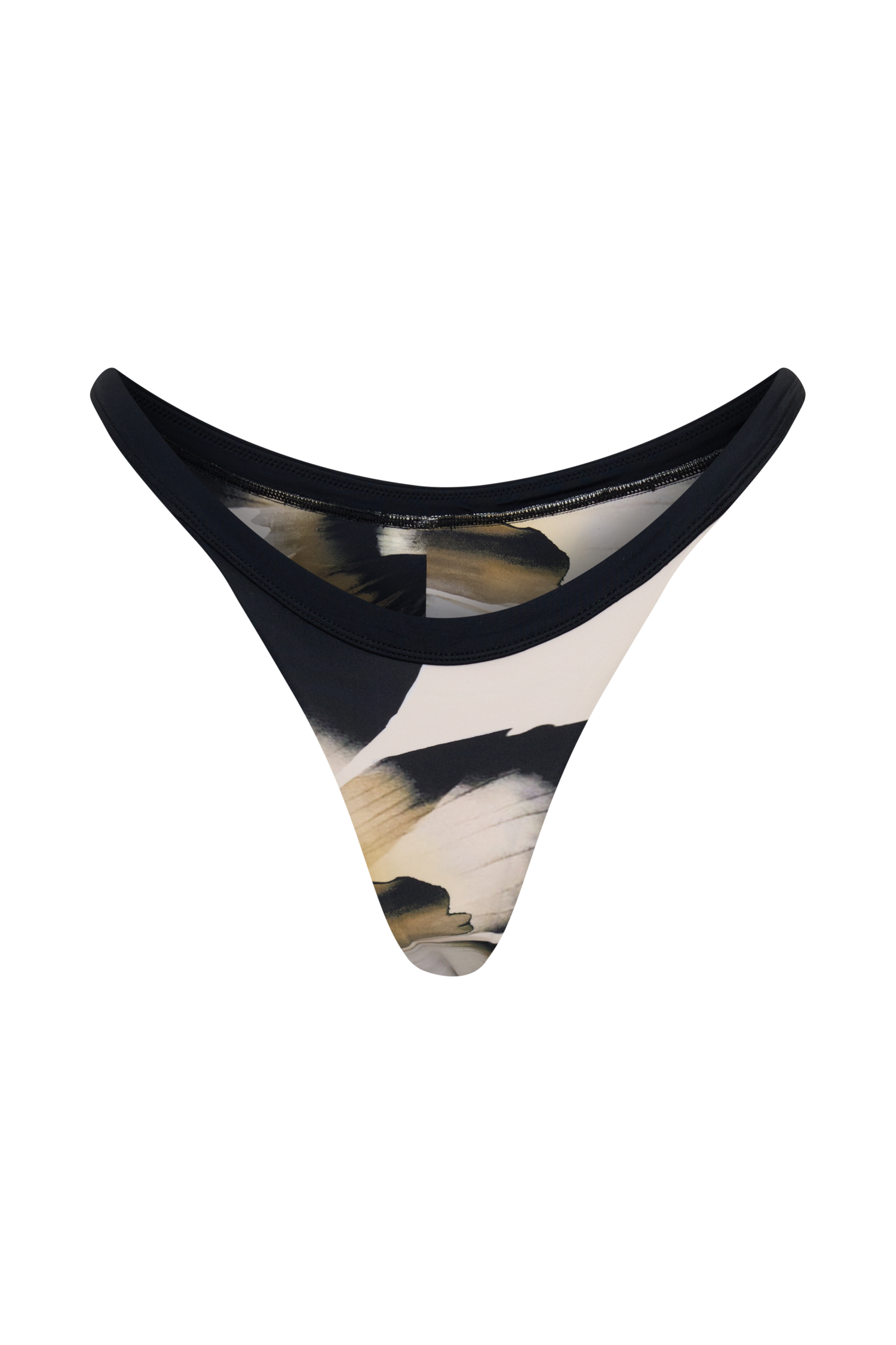 Isla Brazilian Bikini Bottom - Ivory Oversized Floral Print #14