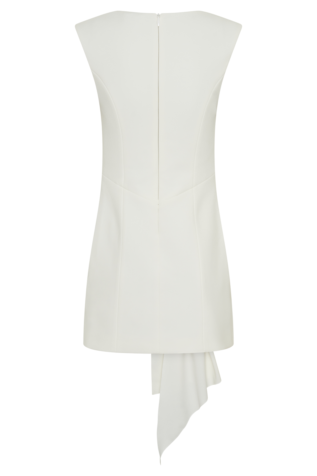 Jessica Crepe Draped Mini Dress - White #7