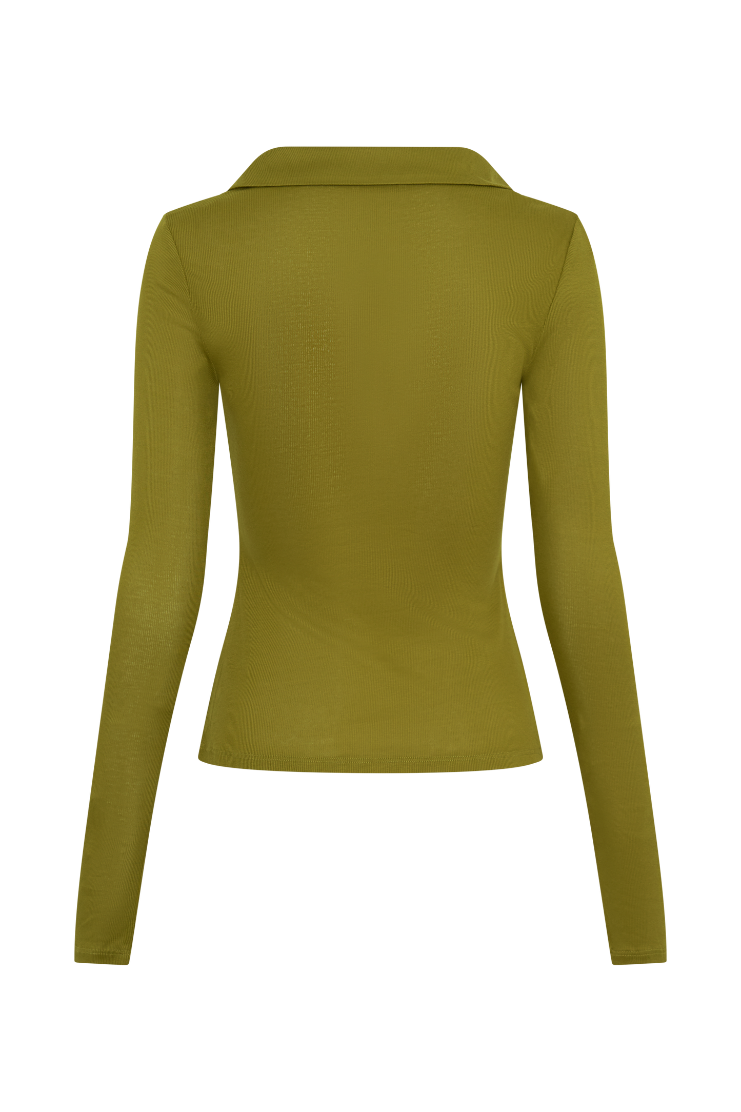 Jessina Collared Long Sleeve Top - Olive