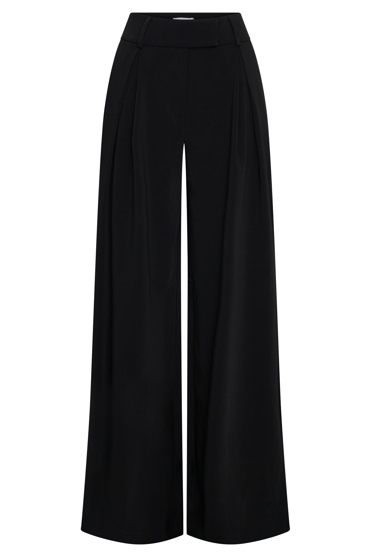 Jacqueline Pleated Wide Leg Pants - Black #7