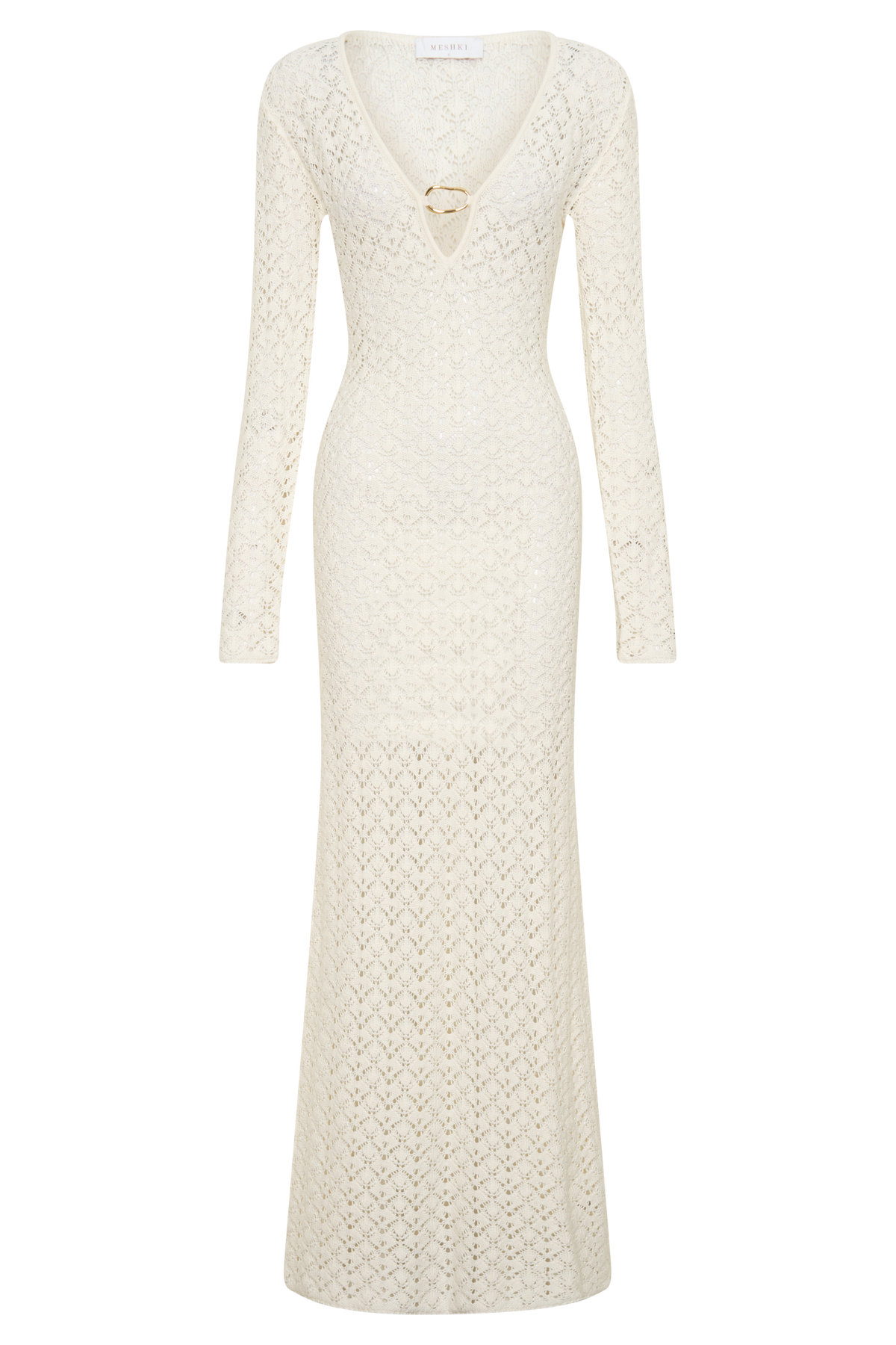 Jamaya Crochet Knit Maxi Dress - Ivory #9