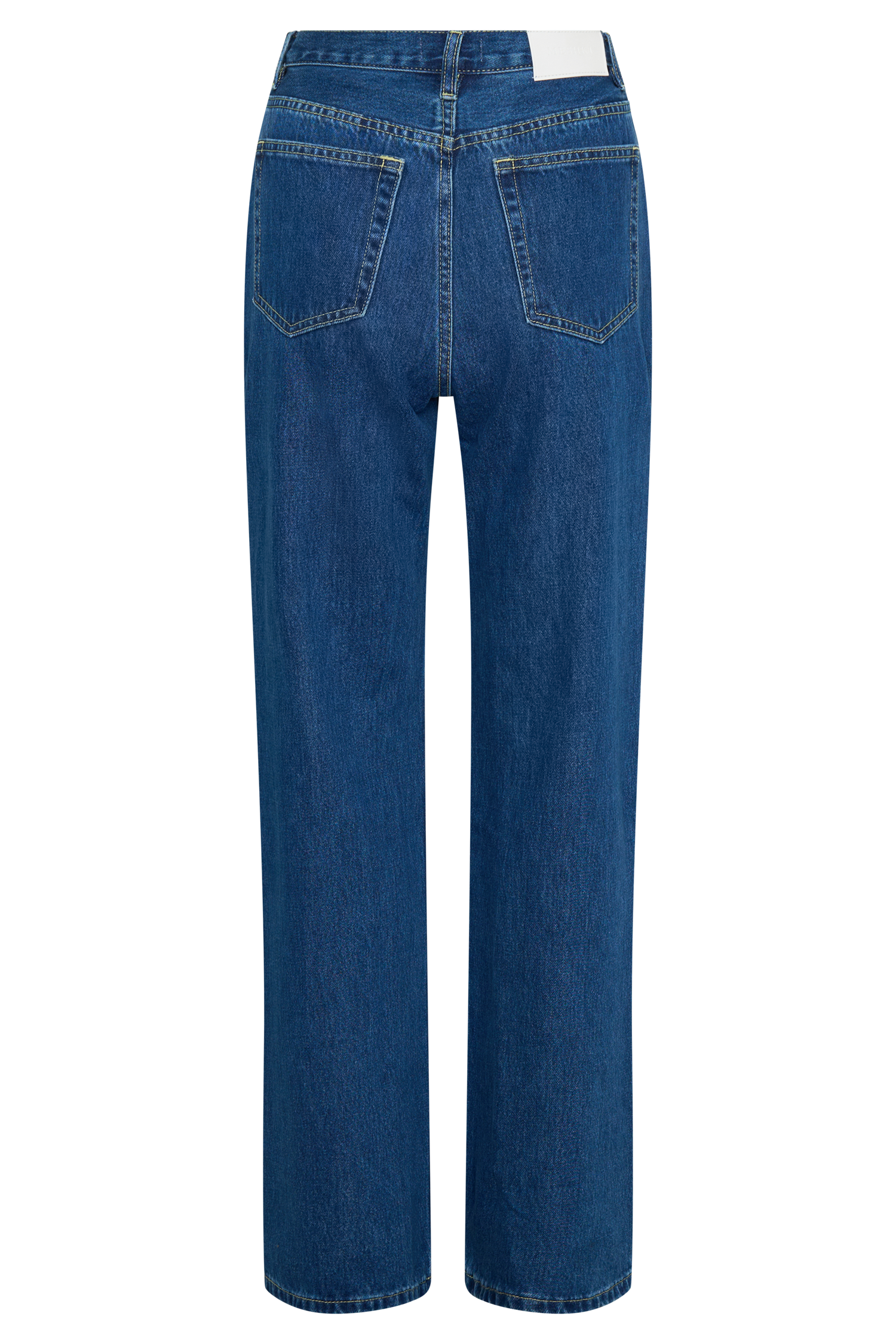 Janine High Waisted Straight Leg Jeans - Dark Blue #10