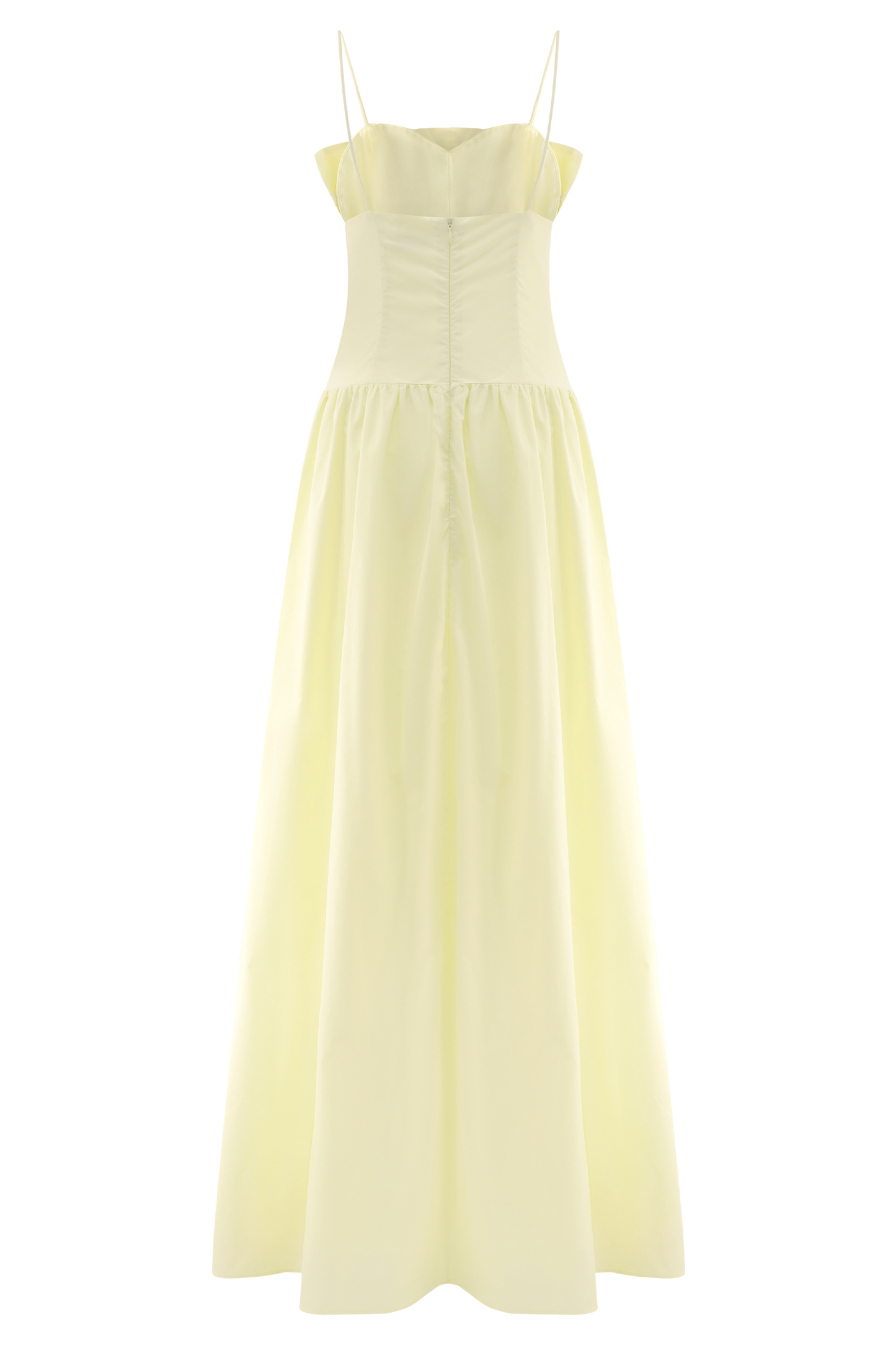 Janis Cotton Frill Maxi Dress - Lemon