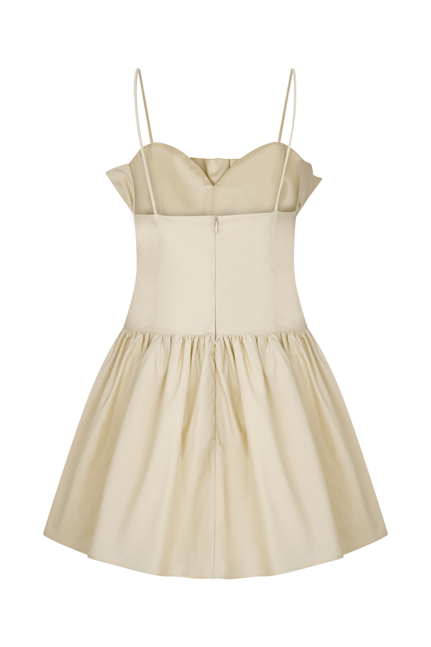 Janis Cotton Frill Mini Dress - Nude #8