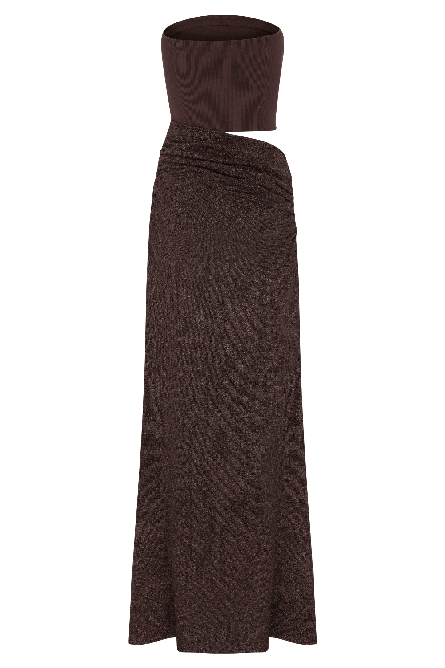 Jasiel Strapless Knit Maxi Dress - Chocolate