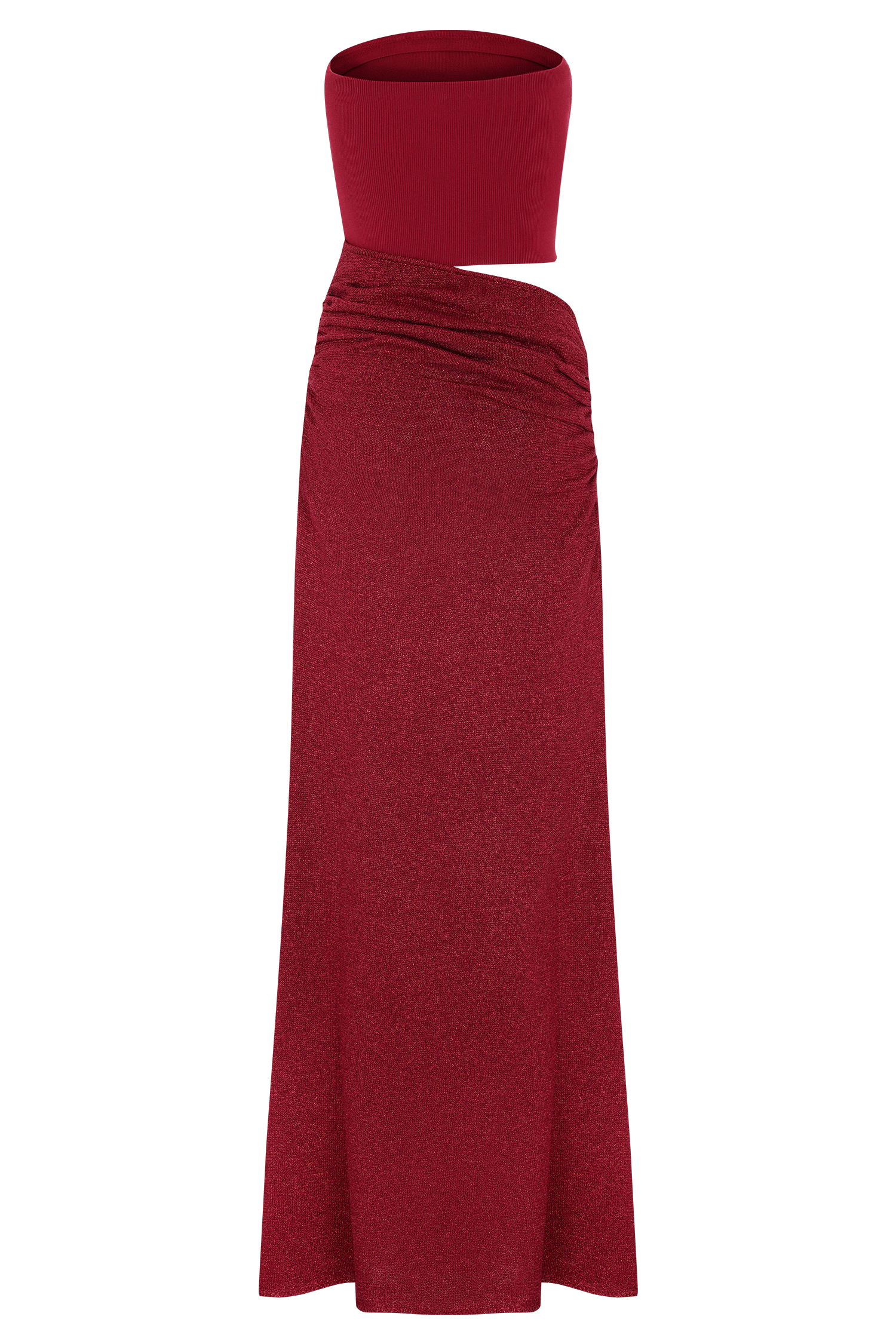 Jasiel Strapless Knit Maxi Dress - Red #6
