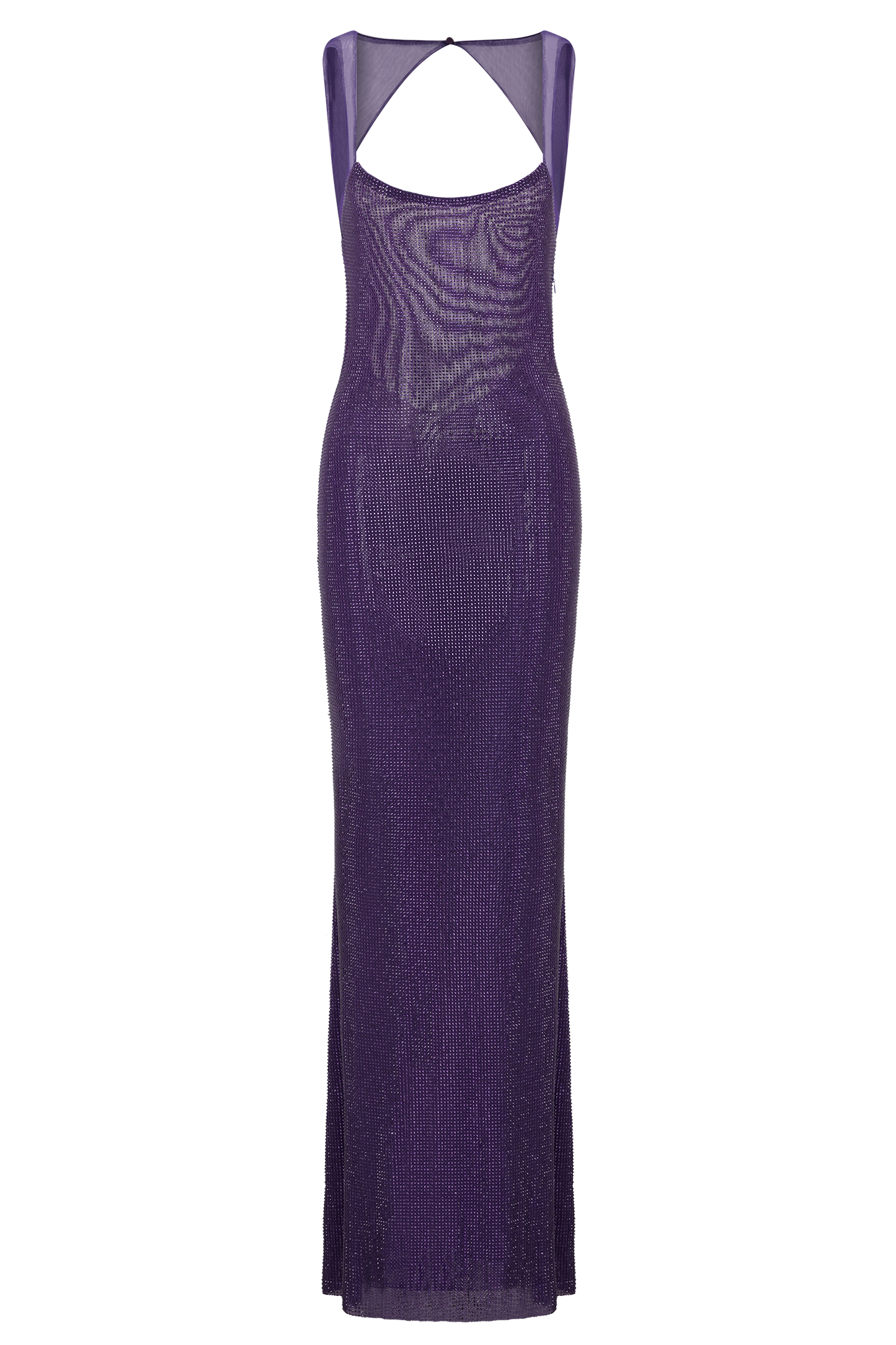 Jasmyn Hot Fix Maxi Dress With Mesh Back - Purple