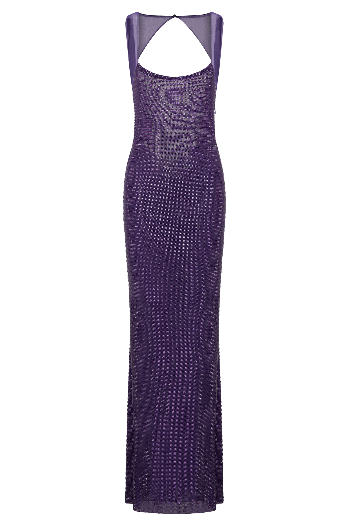 Jasmyn Hot Fix Maxi Dress With Mesh Back - Purple
