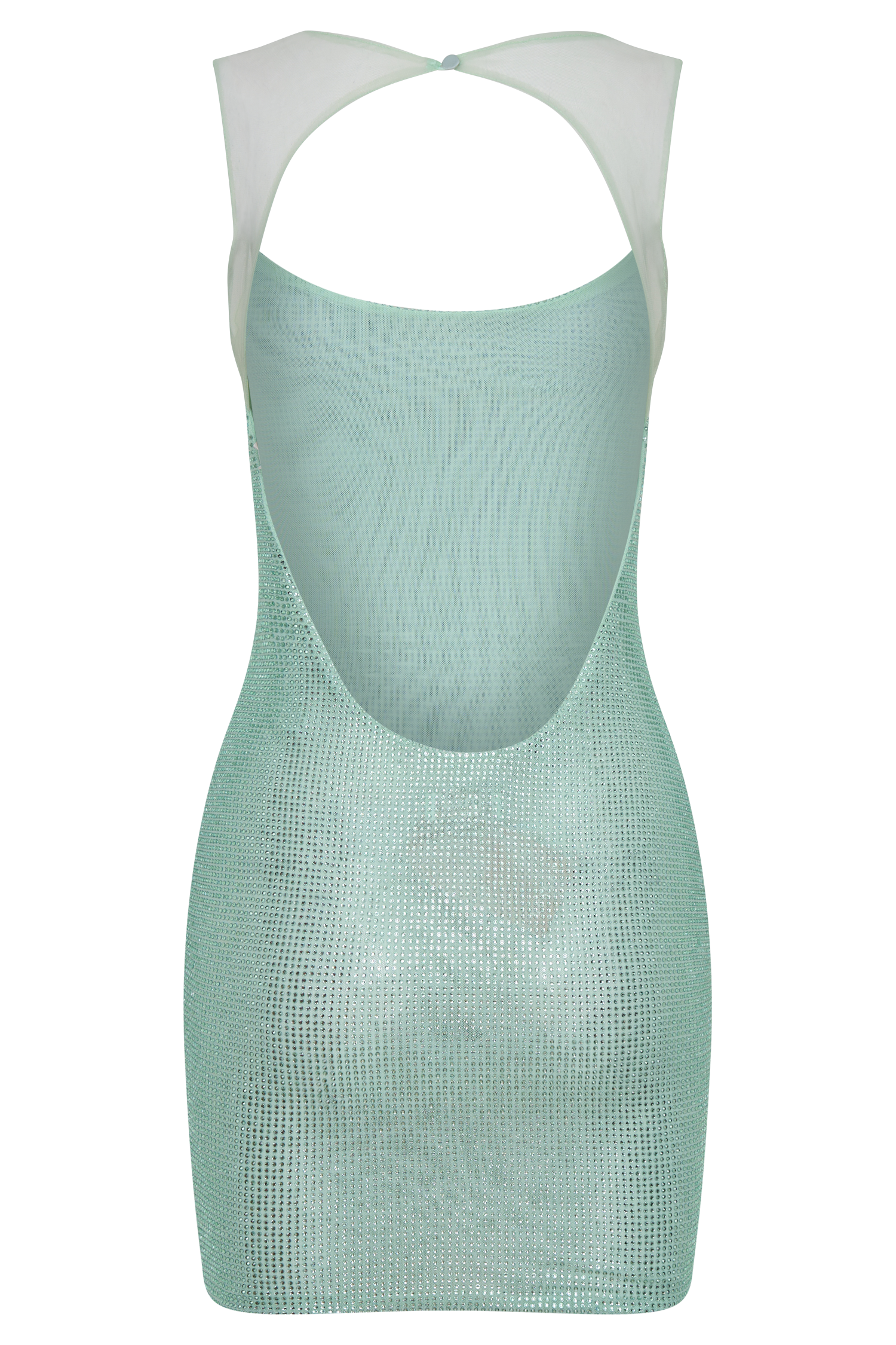 Jasmyn Hot Fix Mini Dress With Mesh Back - Mint #8