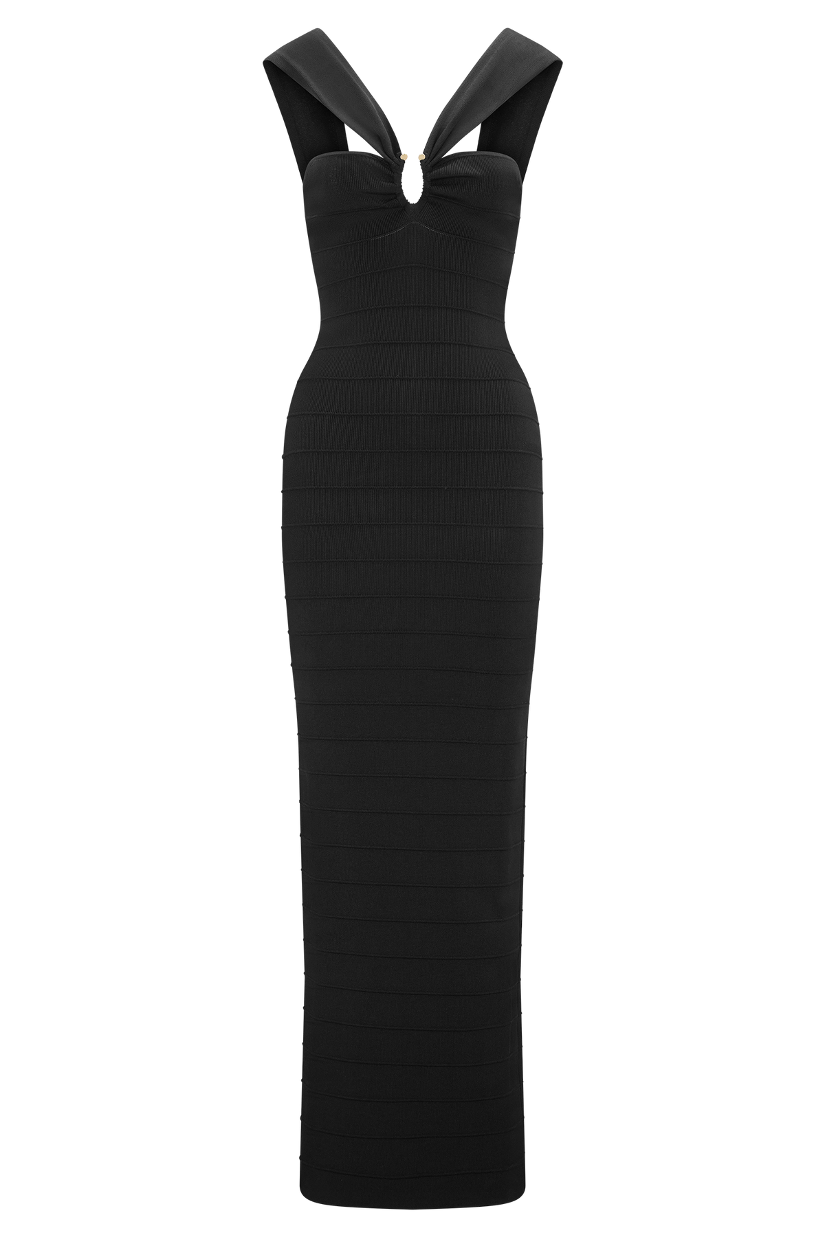 Jaylen Bandage Knit Maxi Dress - Black #9