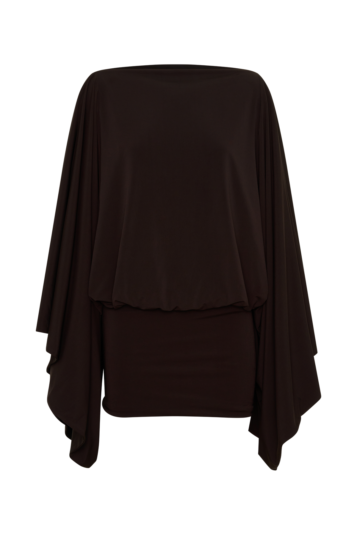 Jessy Draped Mini Dress - Dark Chocolate #9