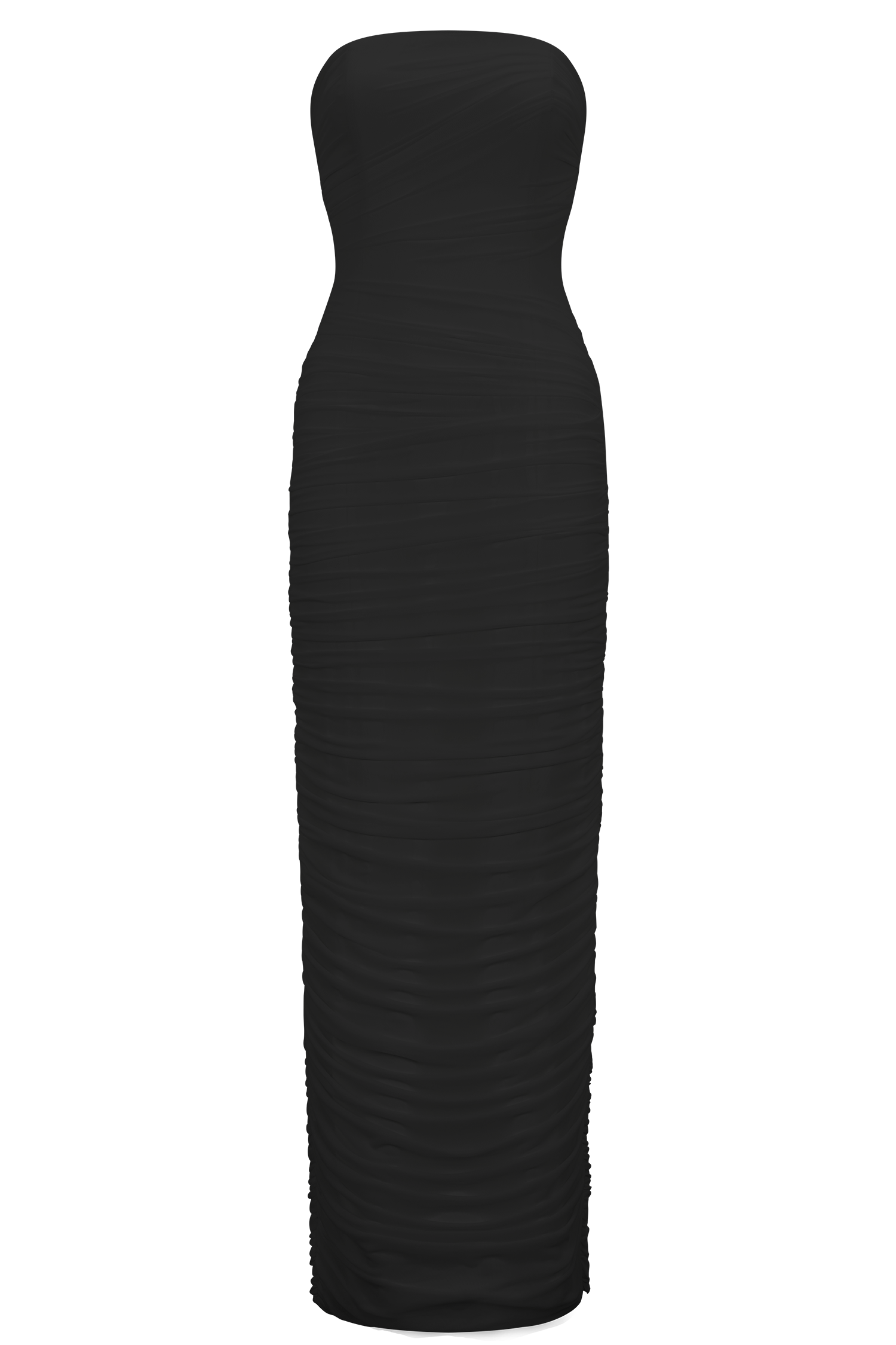 Jianna Strapless Mesh Maxi Dress - Black #8