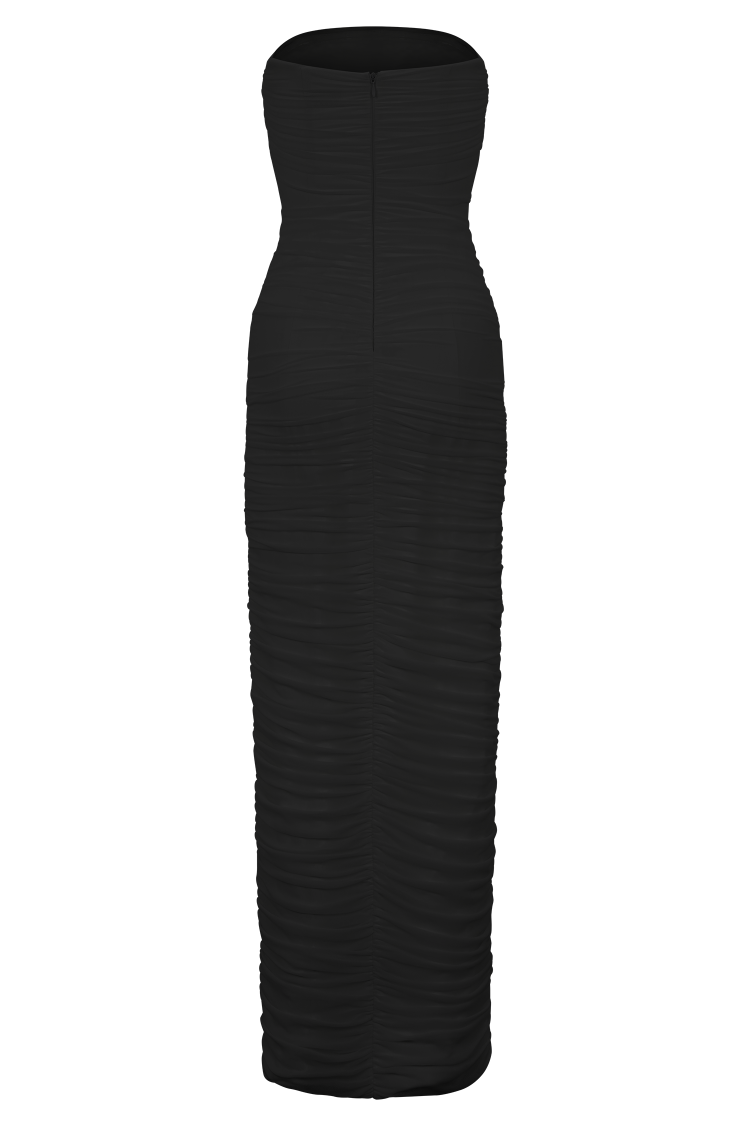 Jianna Strapless Mesh Maxi Dress - Black #7
