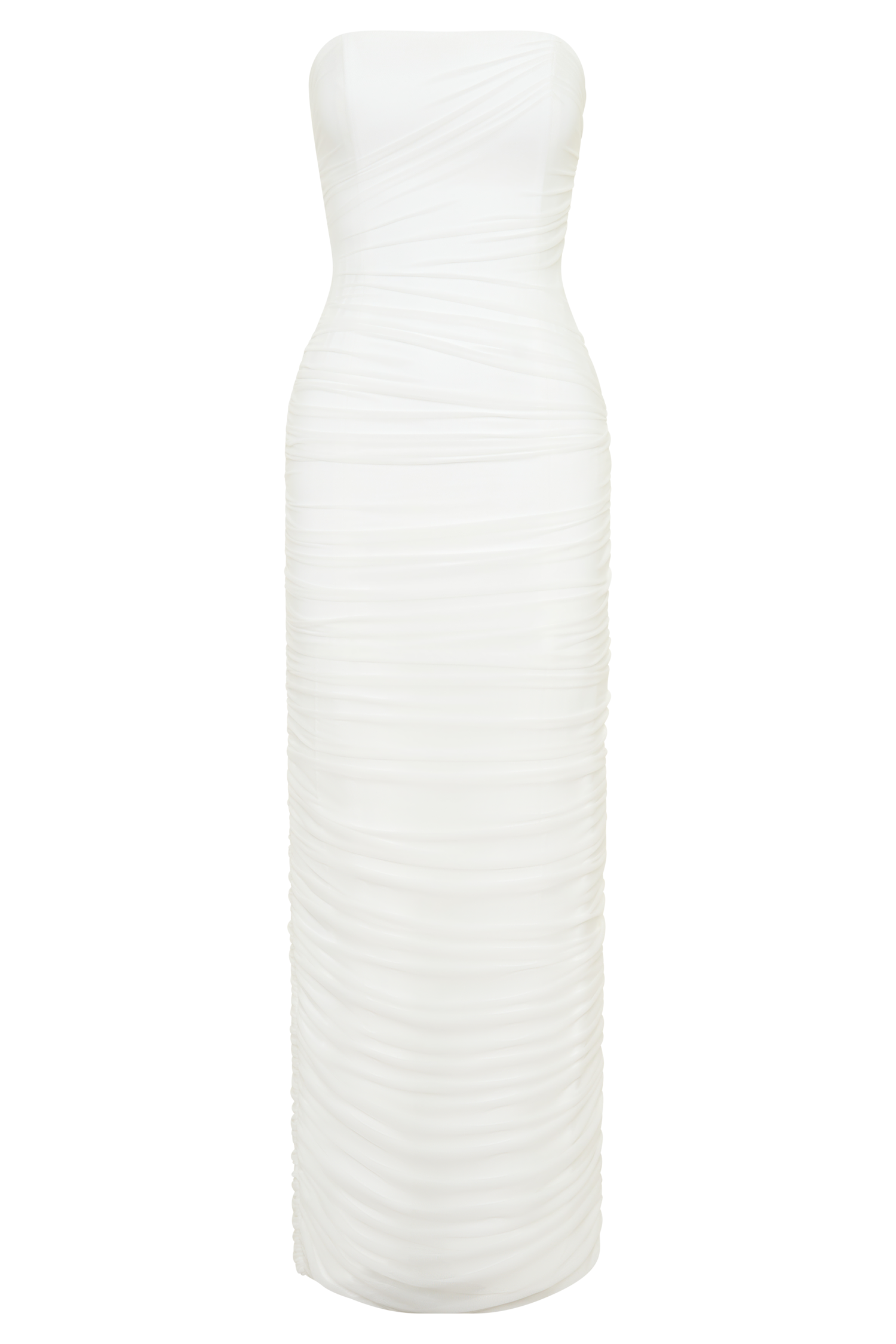 Jianna Strapless Mesh Maxi Dress - Ivory #9