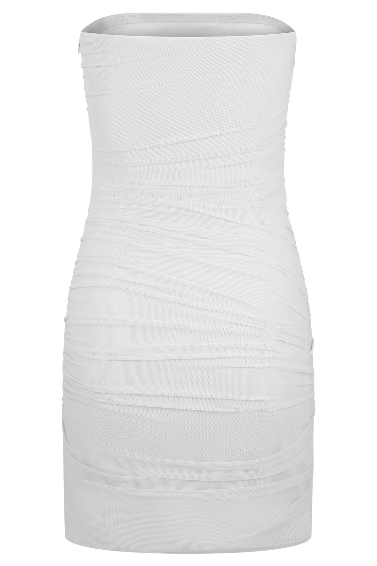 Jianna Strapless Mesh Mini Dress - White