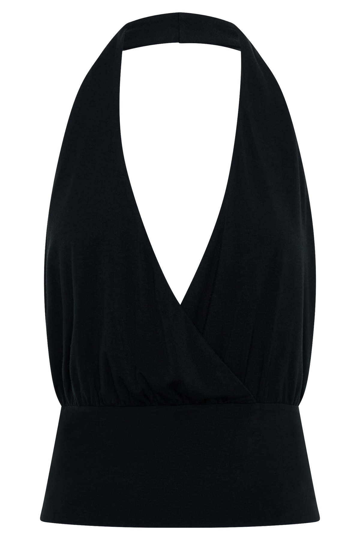 Jina Draped Halter Top - Black #9