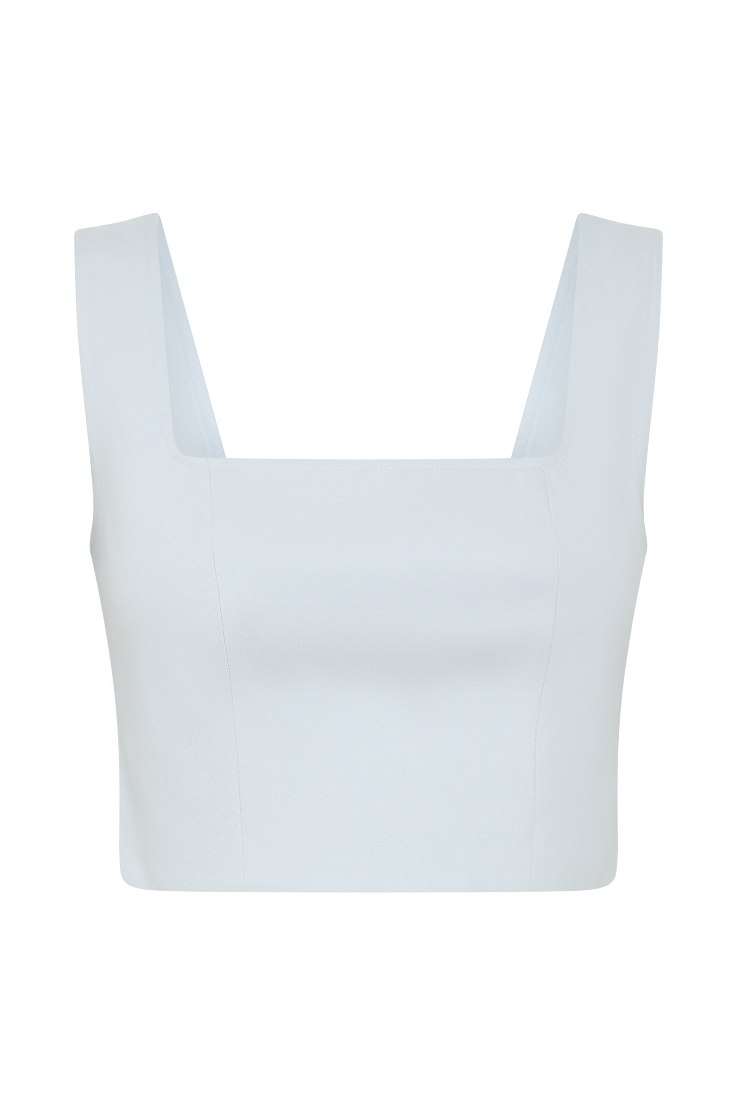 Josephine Crop Top With Open Back - Ice Blue