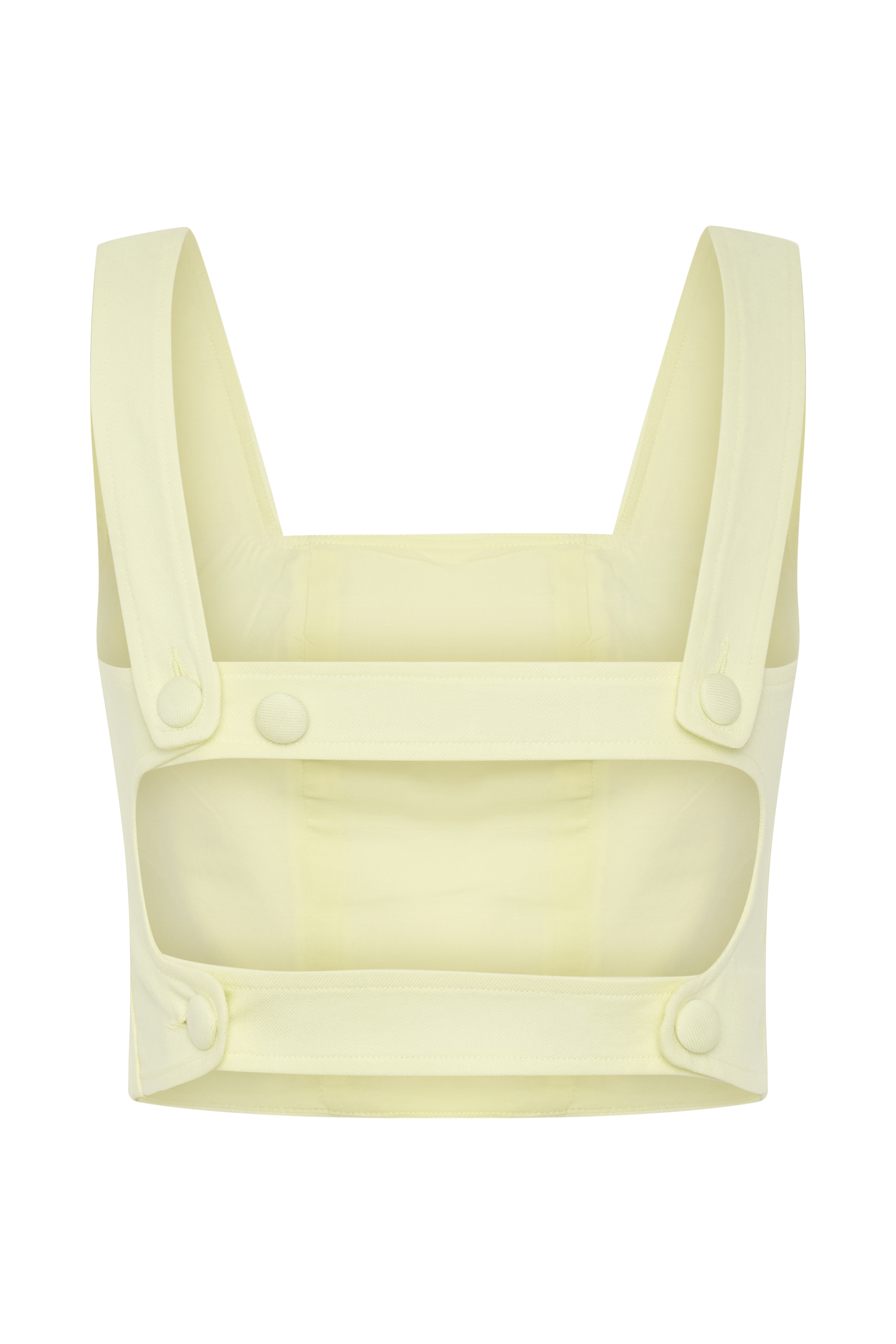 Josephine Crop Top With Open Back - Lemon #8