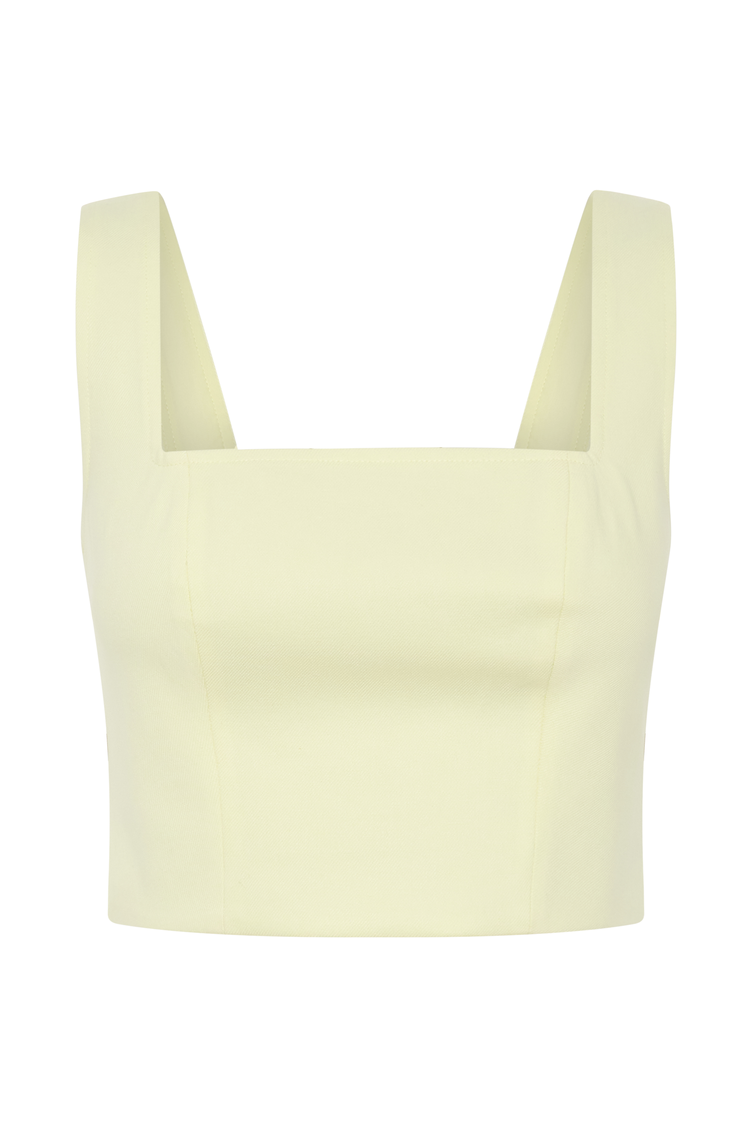 Josephine Crop Top With Open Back - Lemon #11