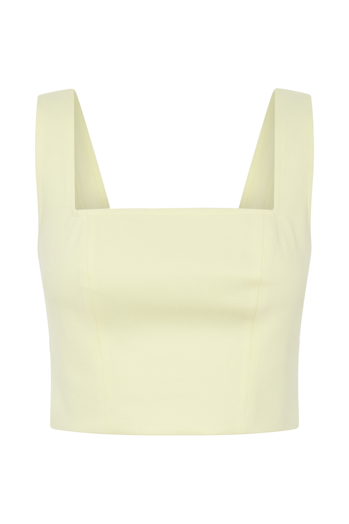 Josephine Crop Top With Open Back - Lemon #11