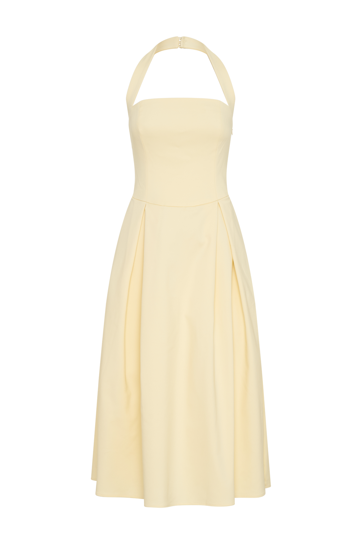 Juana Halter Midi Dress - Lemon