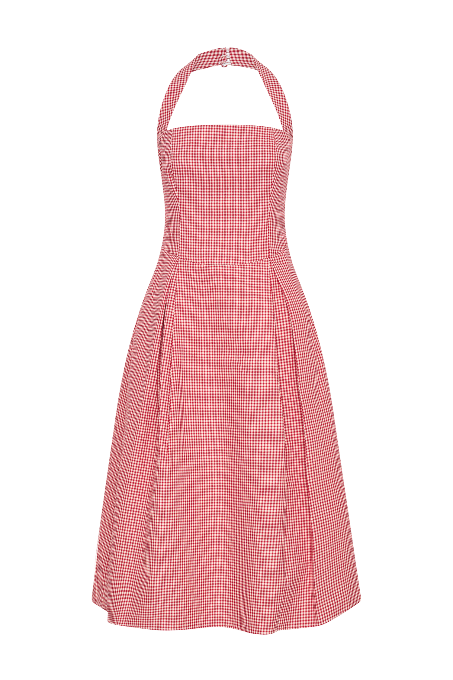 Juana Halter Midi Dress - Red Gingham | MESHKI UK Juana Halter Midi Dress - Red Gingham | MESHKI UK