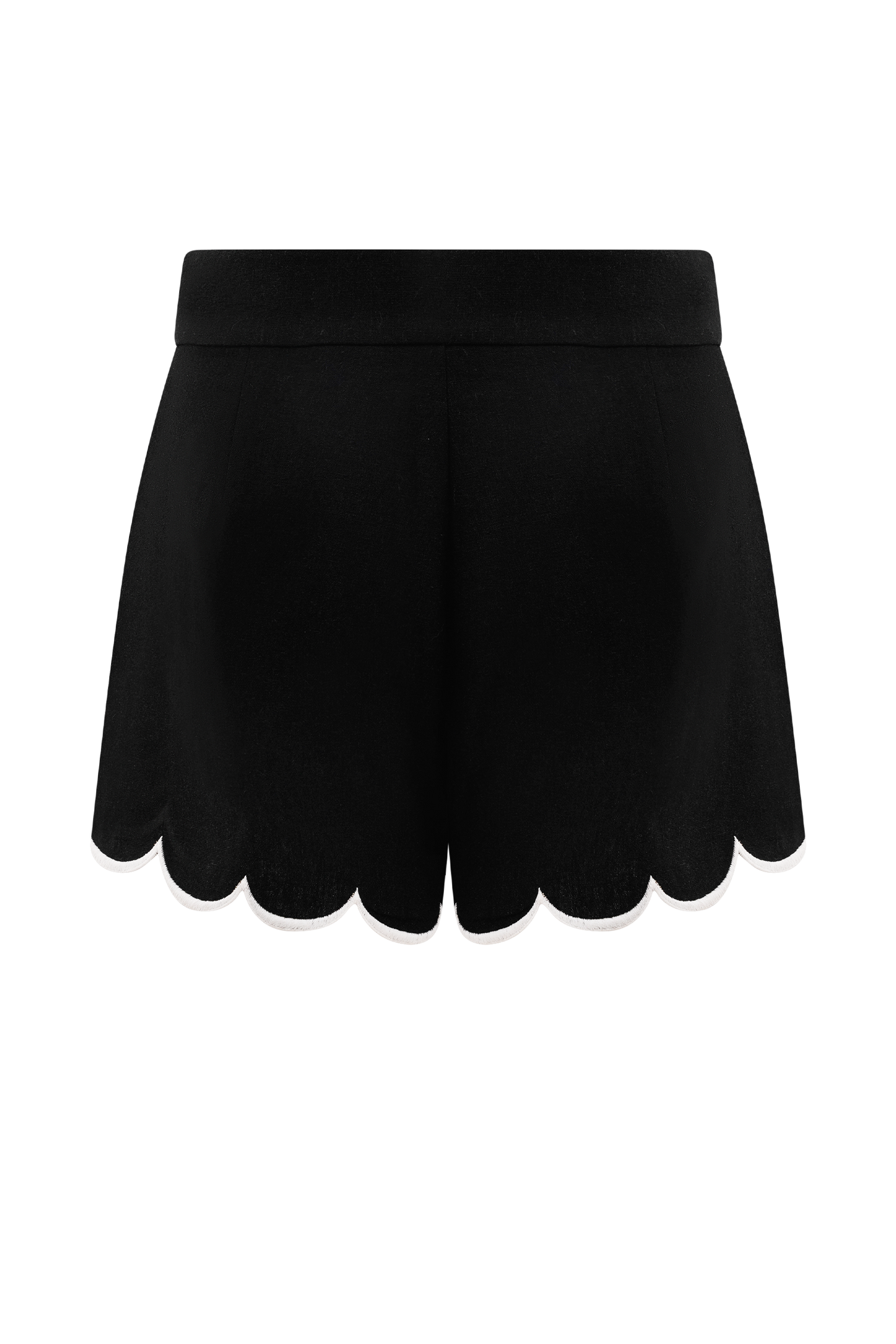Judith Scallop Shorts - Black