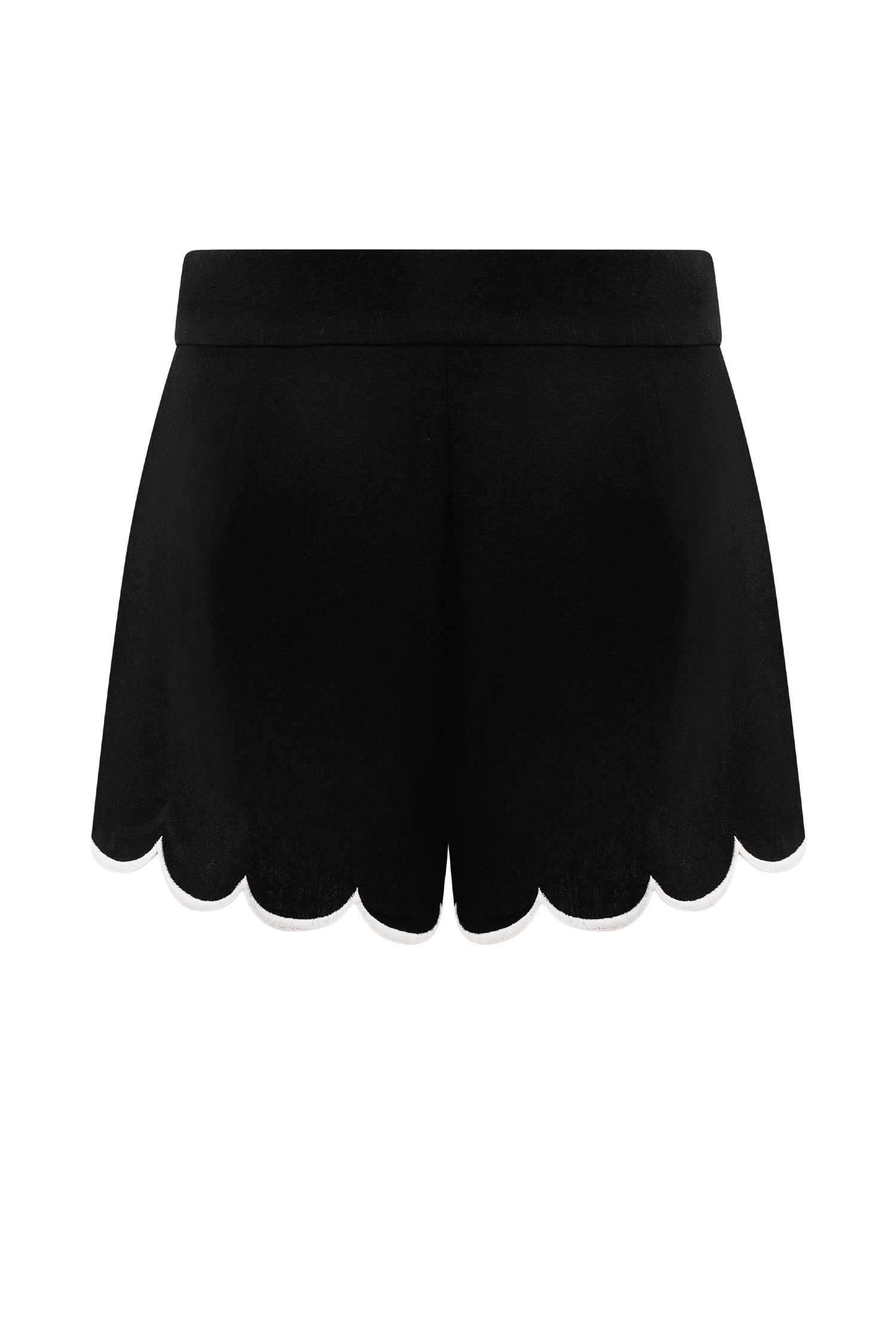 Judith Scallop Shorts - Black #6