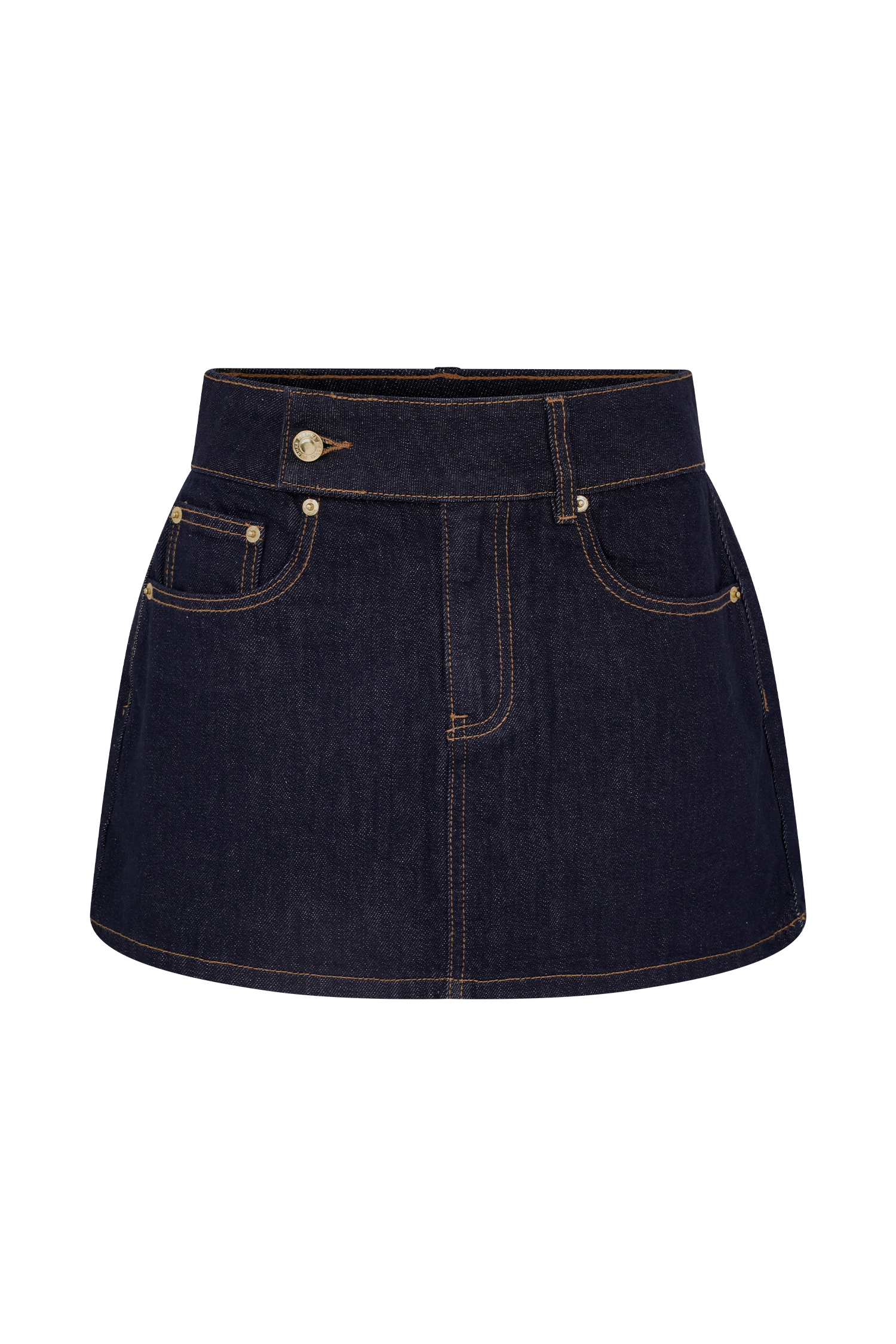 Julienne Denim Mini Skirt - Washed Indigo Blue #7