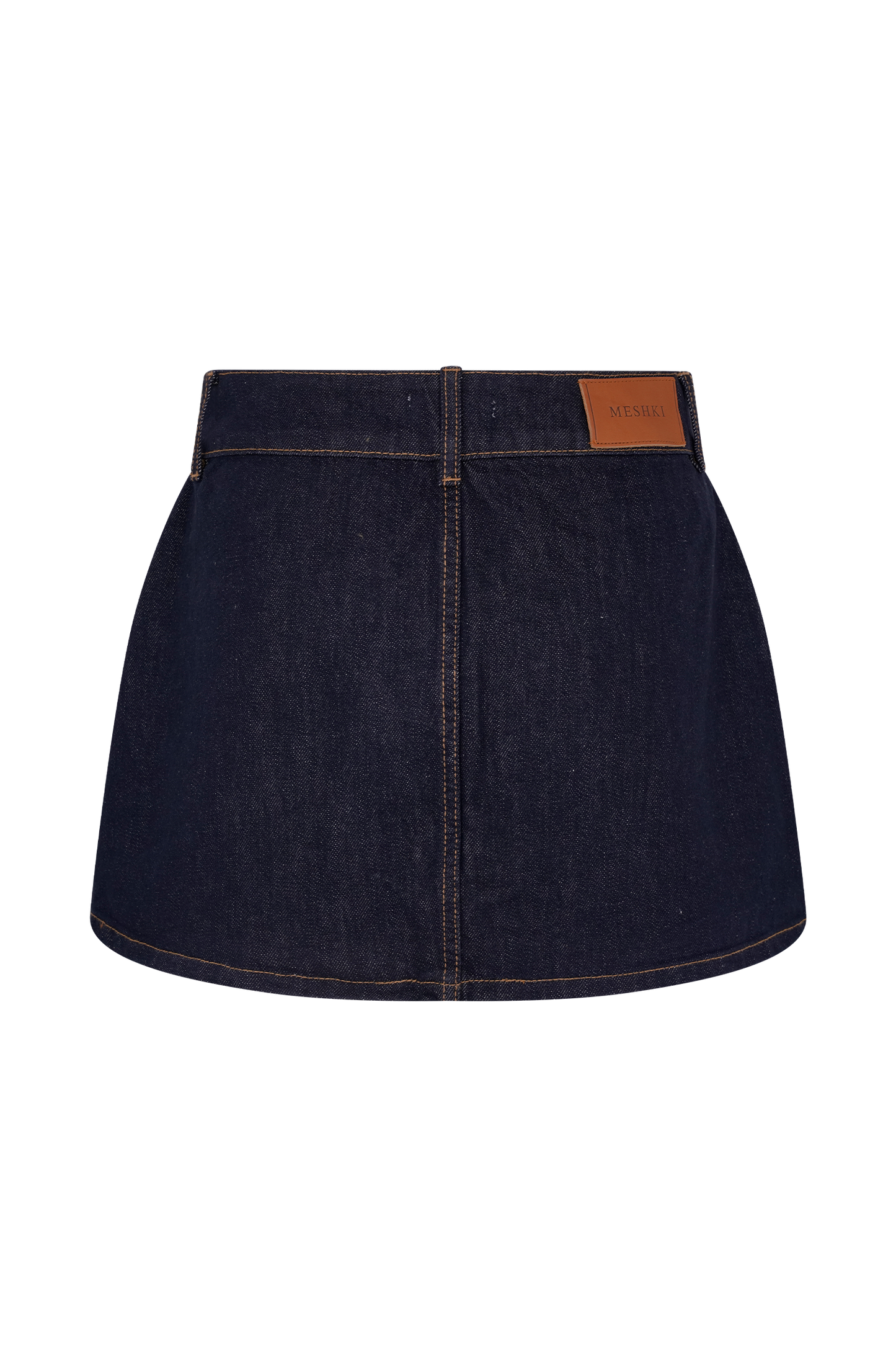 Julienne Denim Mini Skirt - Washed Indigo Blue