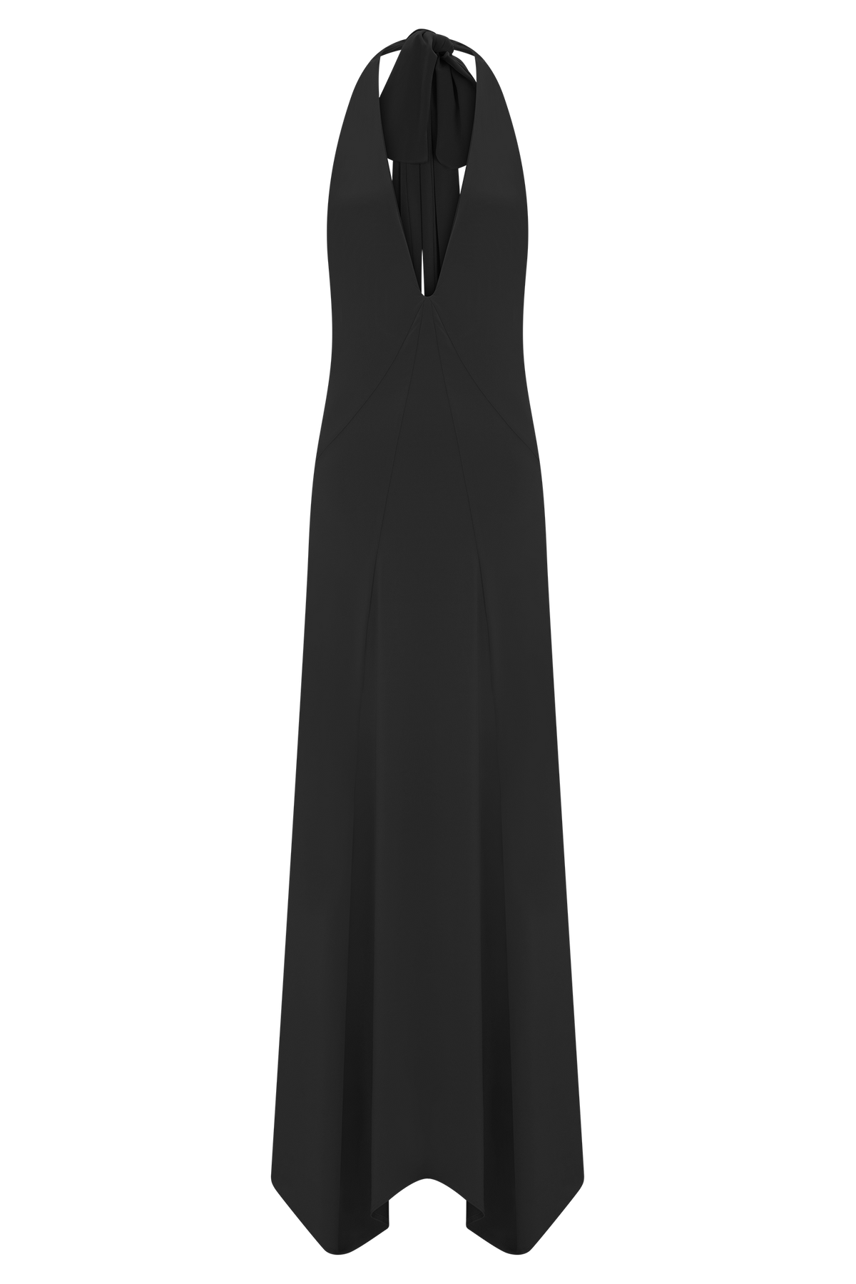 Juliet Slinky Maxi Dress With Scarf - Black #8