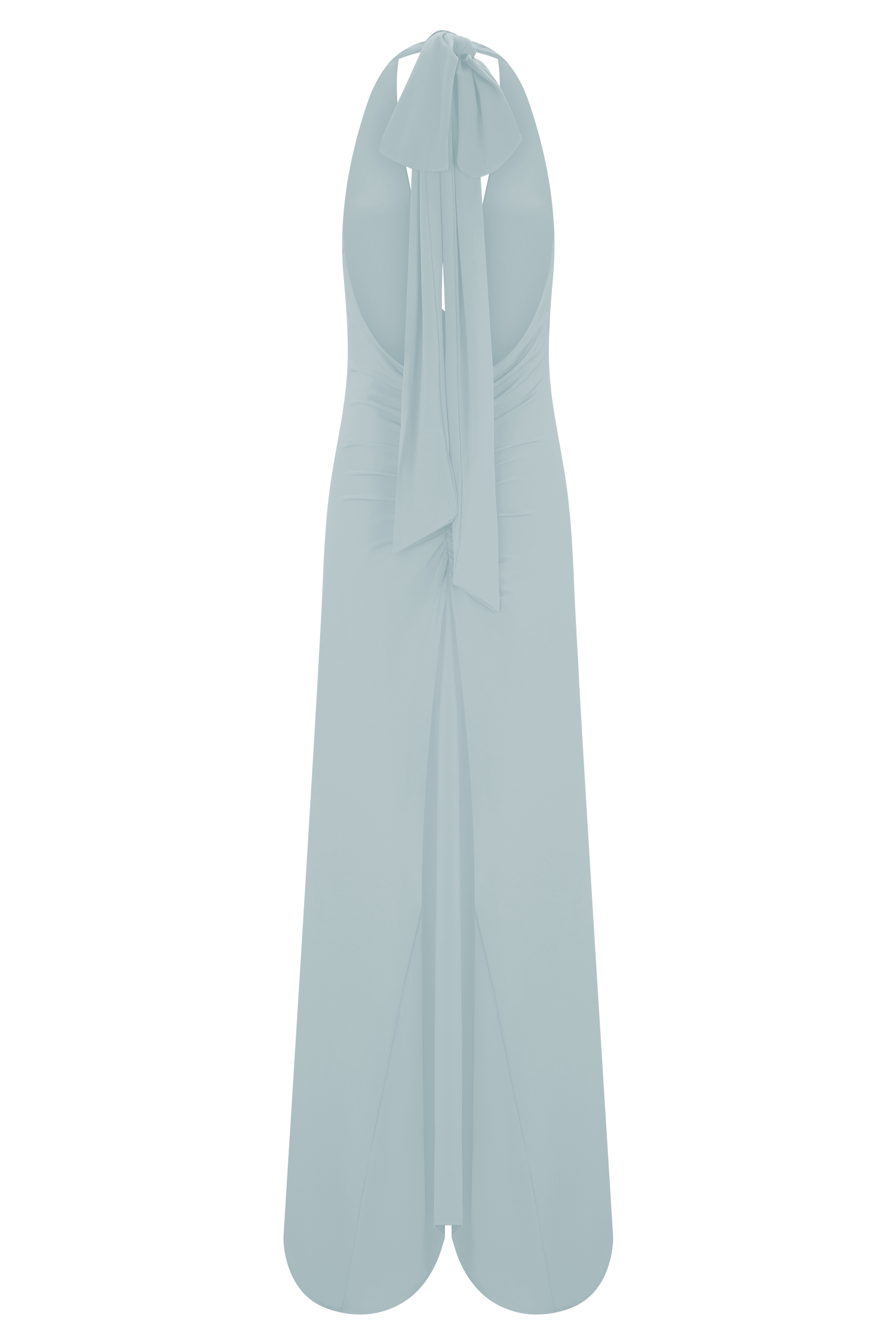 Juliet Slinky Maxi Dress With Scarf - Pale Blue #7