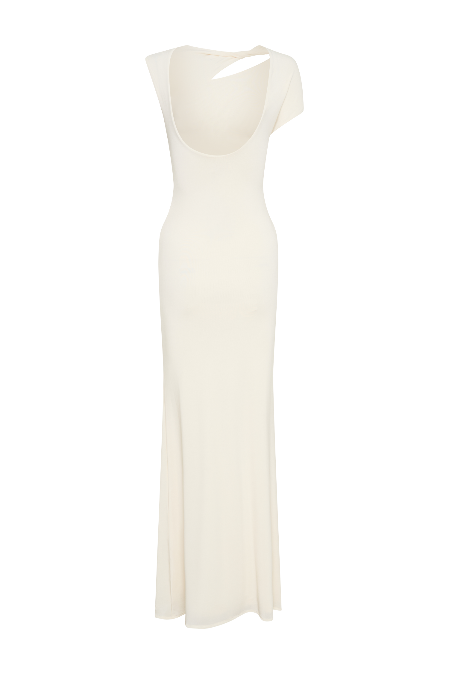 Kaida Slinky Maxi Dress With Hardware - Ivory #7